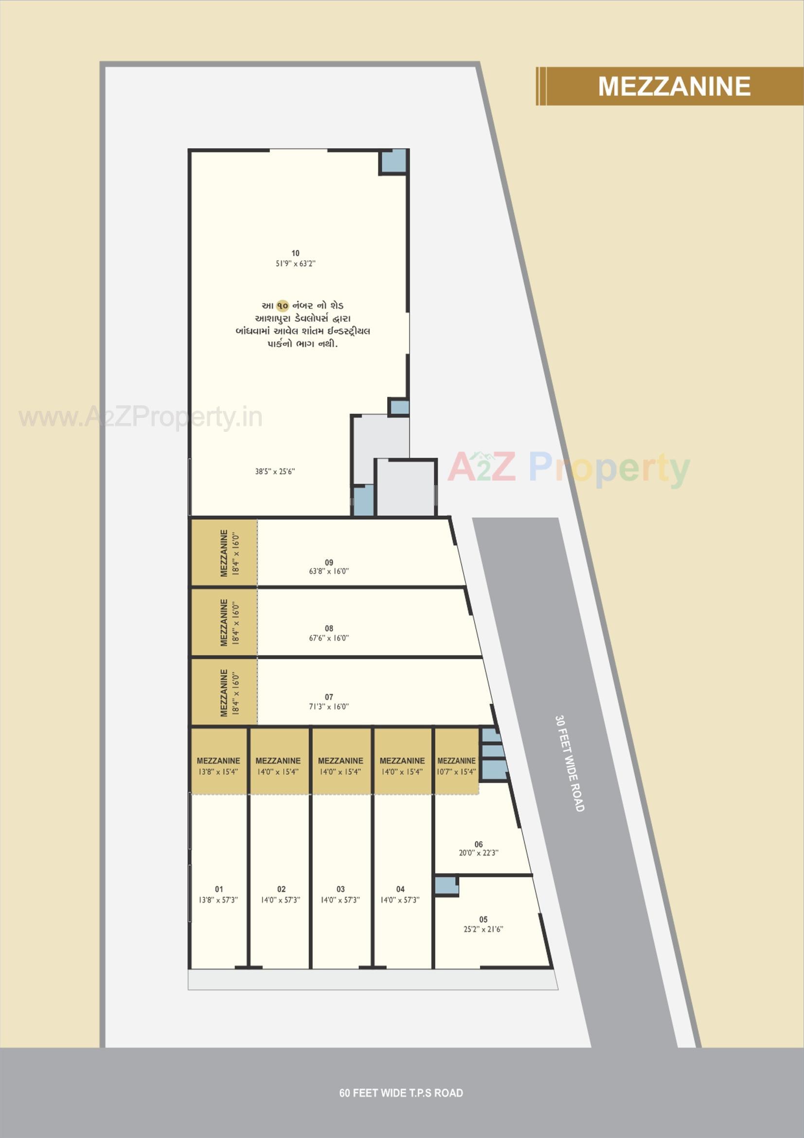 Layout of real estate project Shantam Industrial Park located at Ahmedabad, Ahmedabad, Gujarat