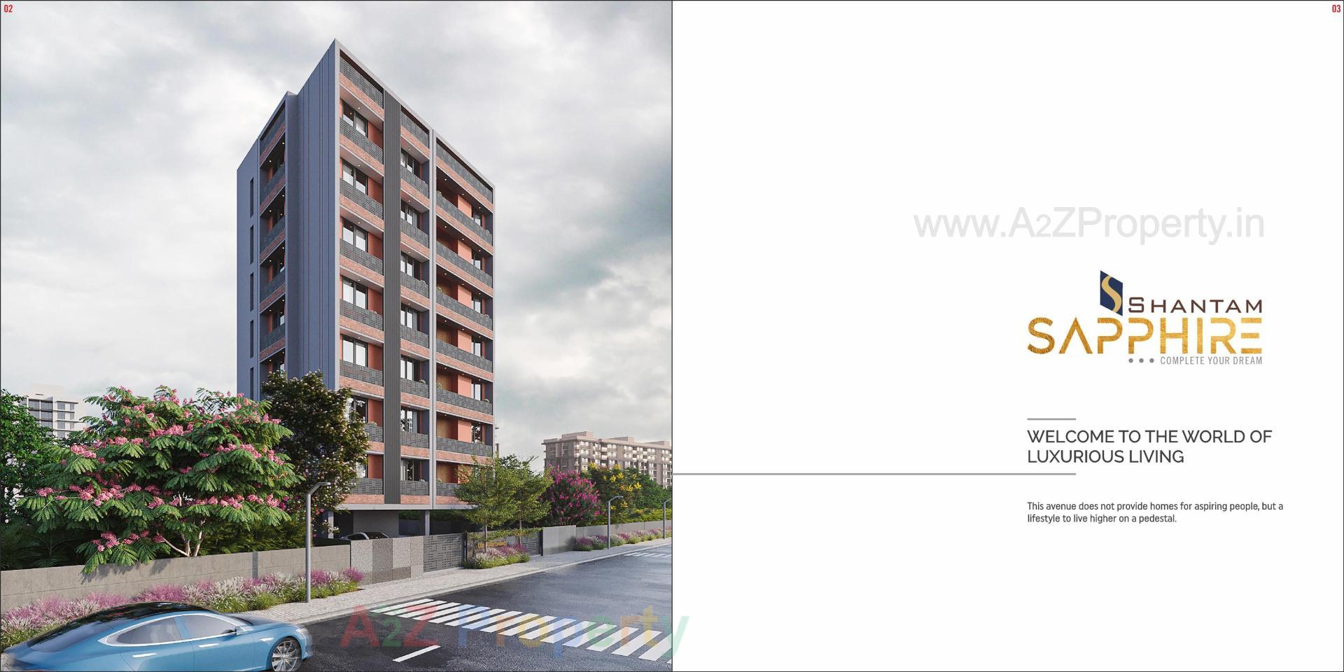 3D Elevation of real estate project Shantam Sapphire located at Chhadavad, Ahmedabad, Gujarat