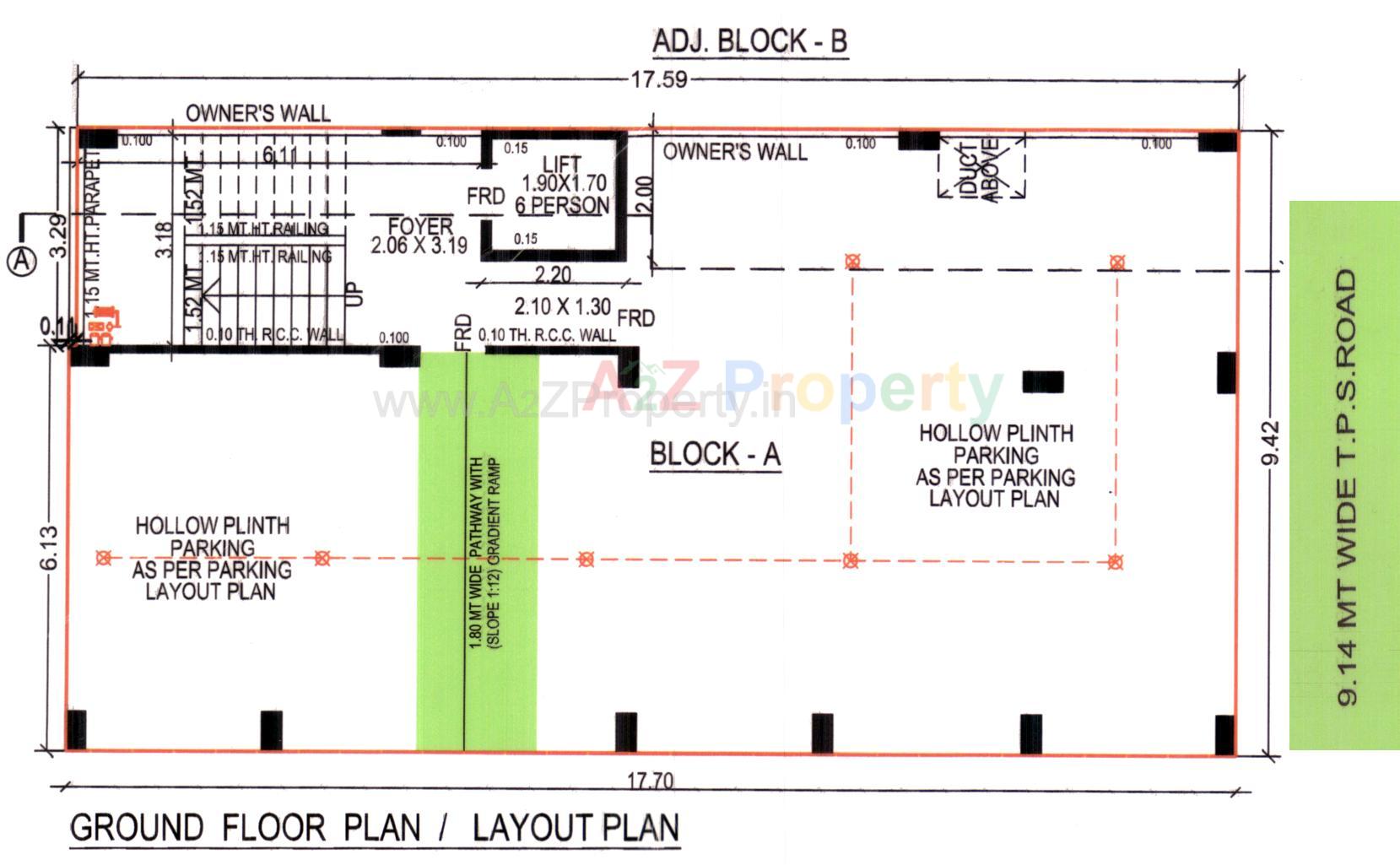 Layout of real estate project Shanti Avenue located at Paldi, Ahmedabad, Gujarat