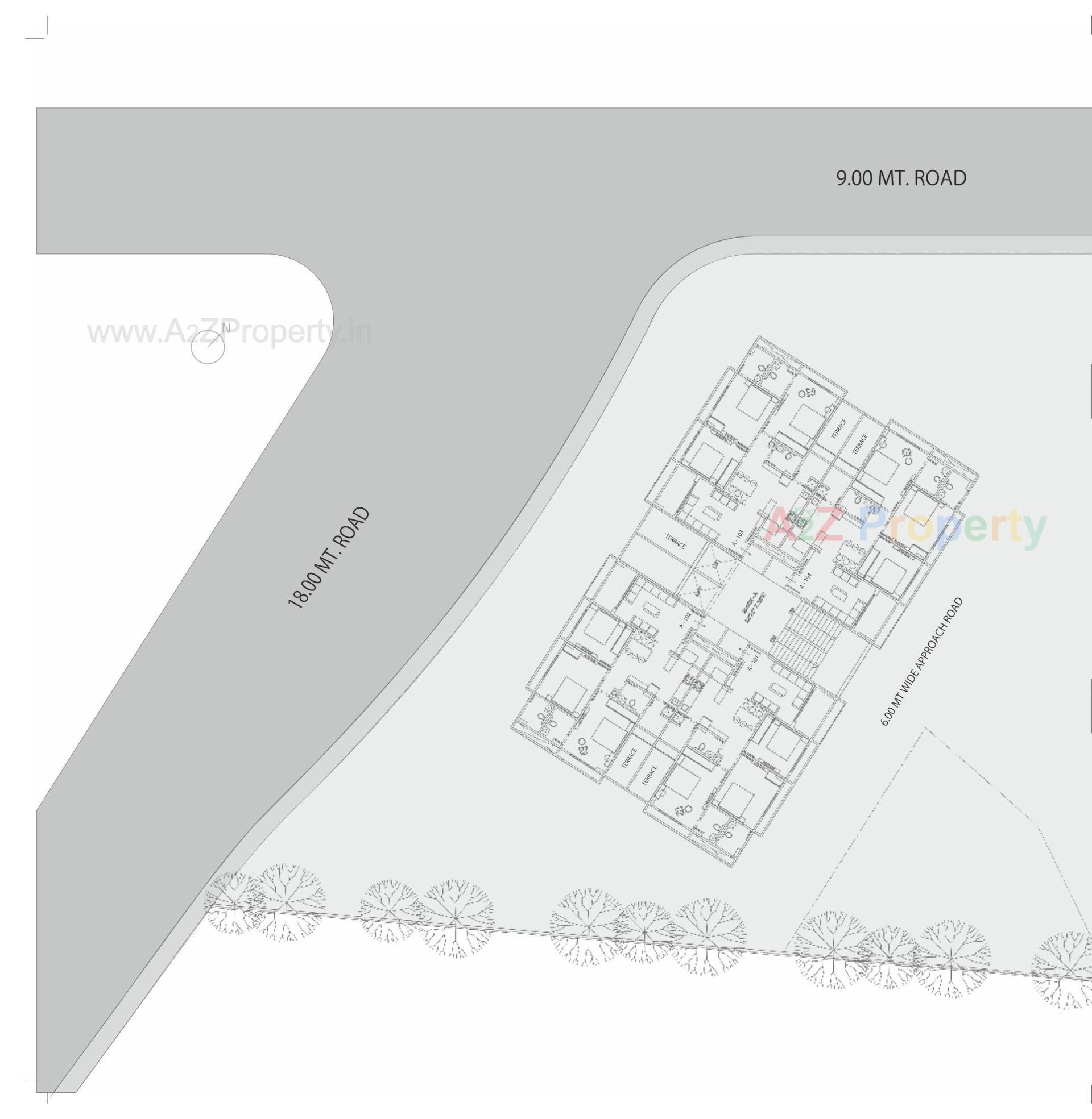 Layout of real estate project Shantideep located at Ranip, Ahmedabad, Gujarat