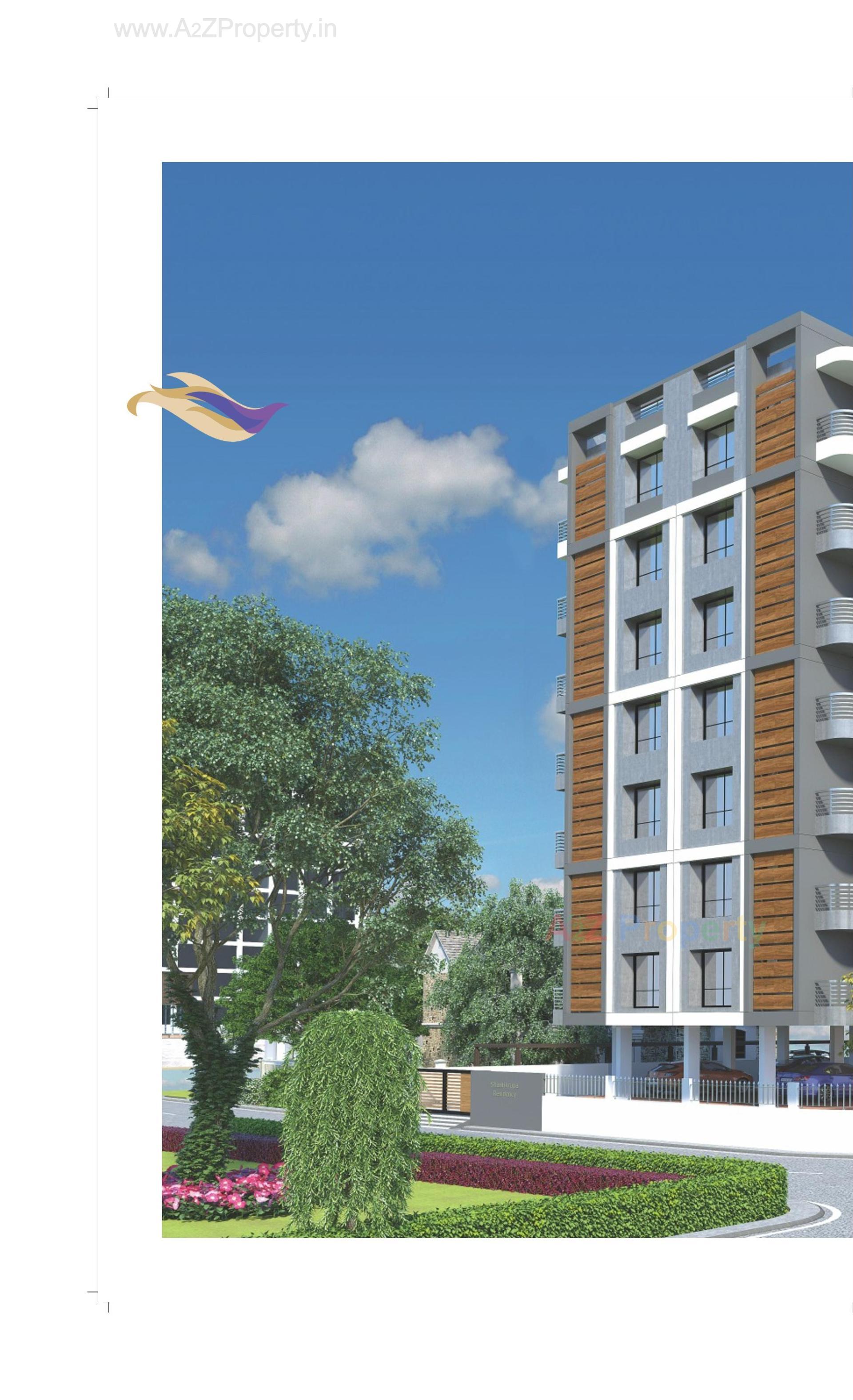 3D Elevation of real estate project Shantikrupa Residency located at Kocharab, Ahmedabad, Gujarat
