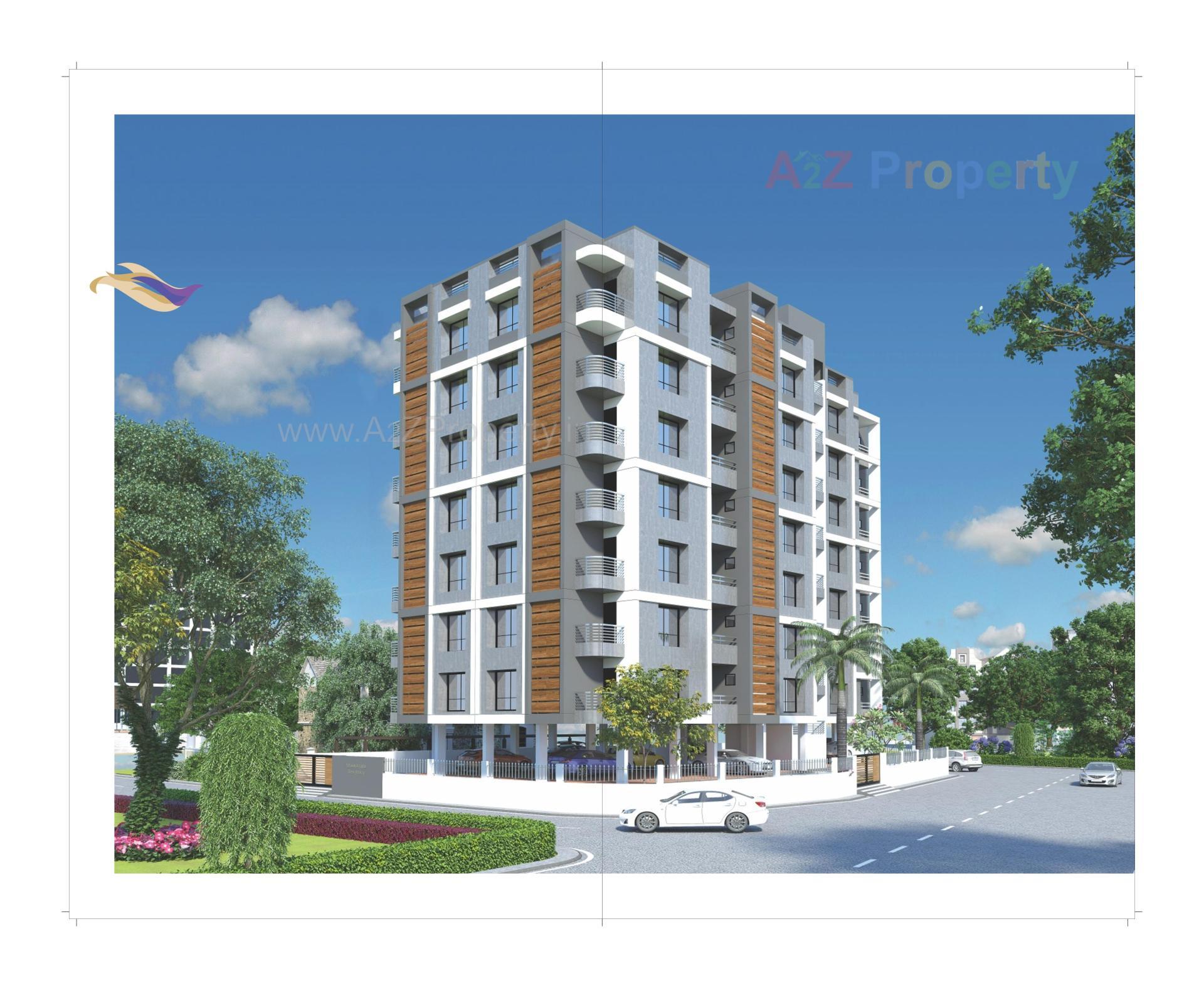 3D Elevation of real estate project Shantikrupa Residency located at Kocharab, Ahmedabad, Gujarat
