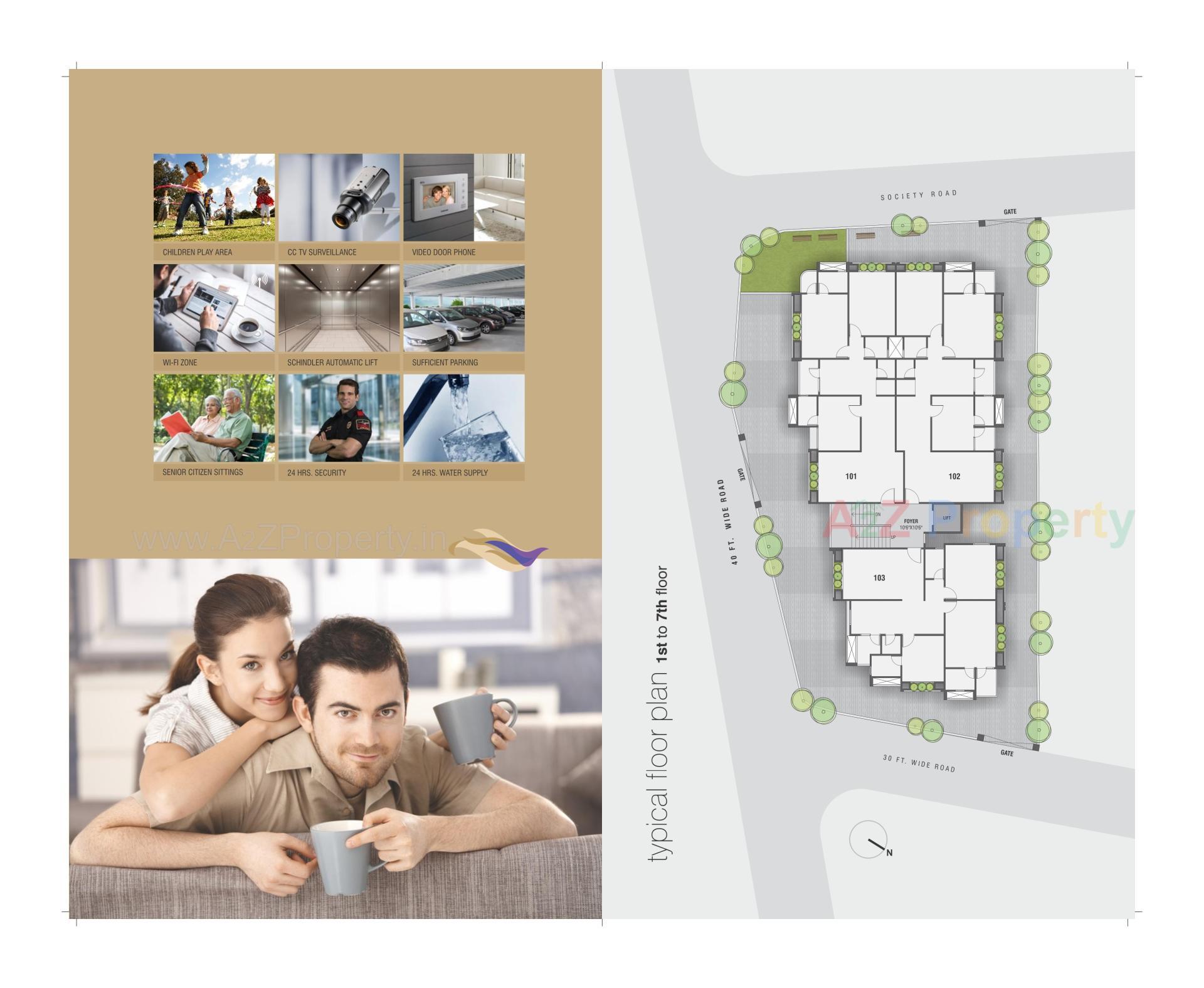 Layout of real estate project Shantikrupa Residency located at Kocharab, Ahmedabad, Gujarat