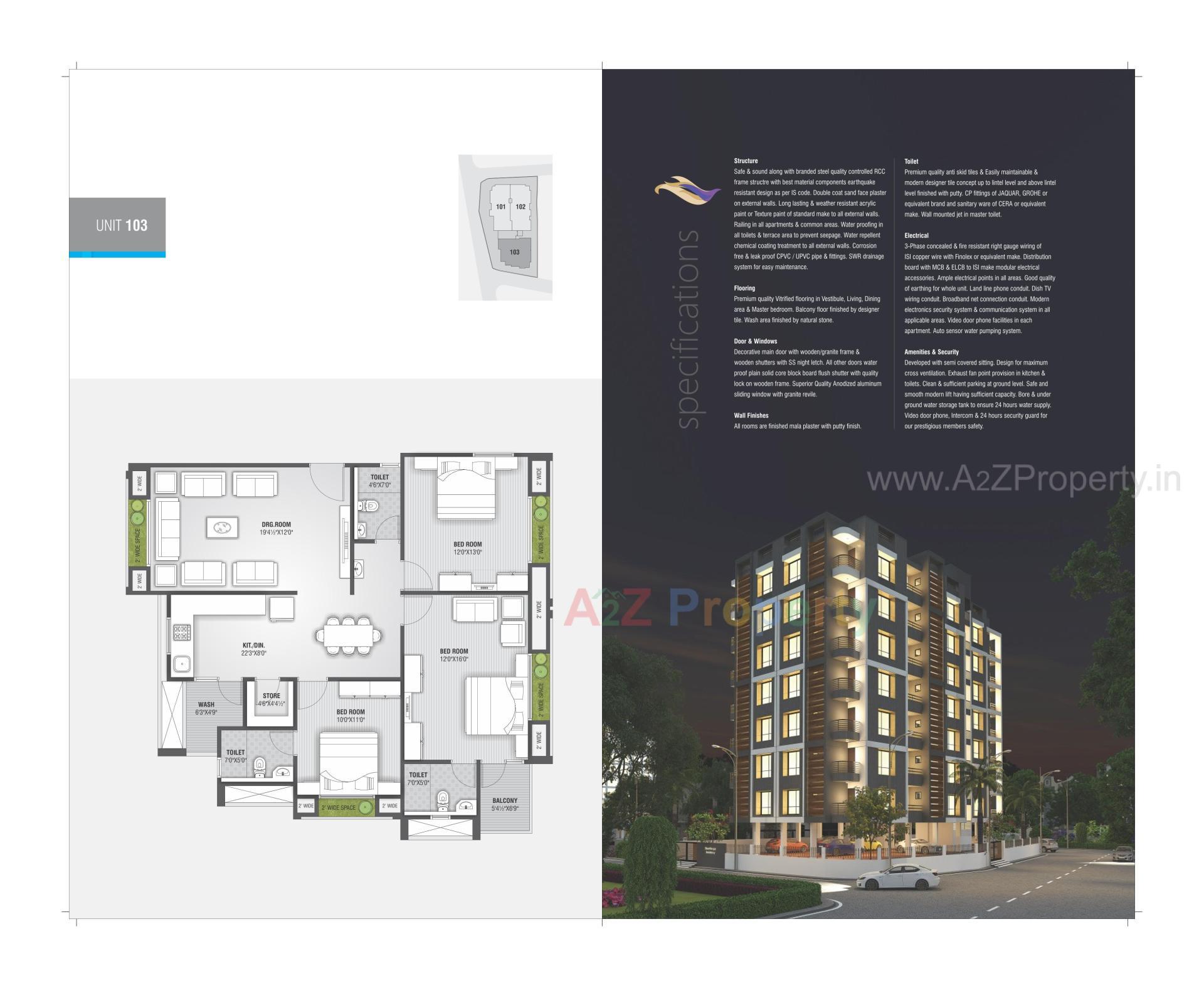 Layout of real estate project Shantikrupa Residency located at Kocharab, Ahmedabad, Gujarat