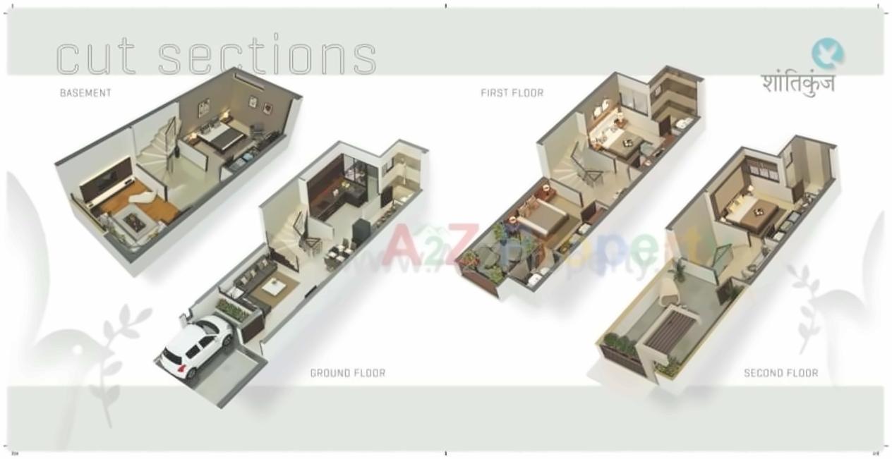 Layout of real estate project Shantikunj located at Hanspura, Ahmedabad, Gujarat