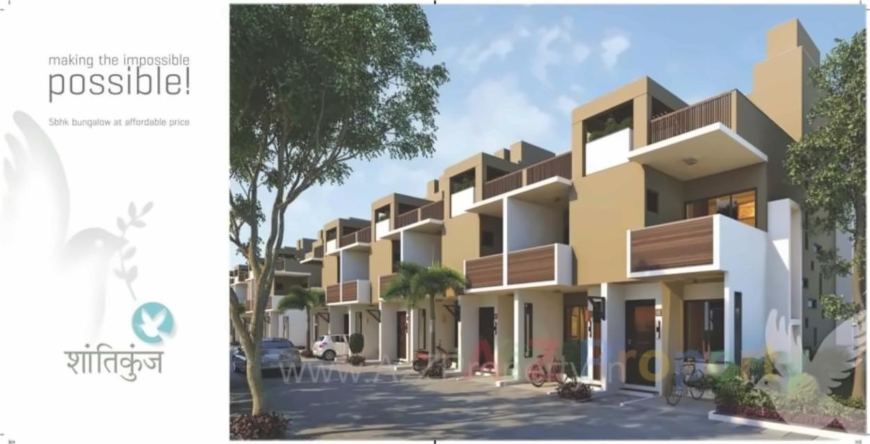 3D Elevation of real estate project Shantikunj located at Hanspura, Ahmedabad, Gujarat