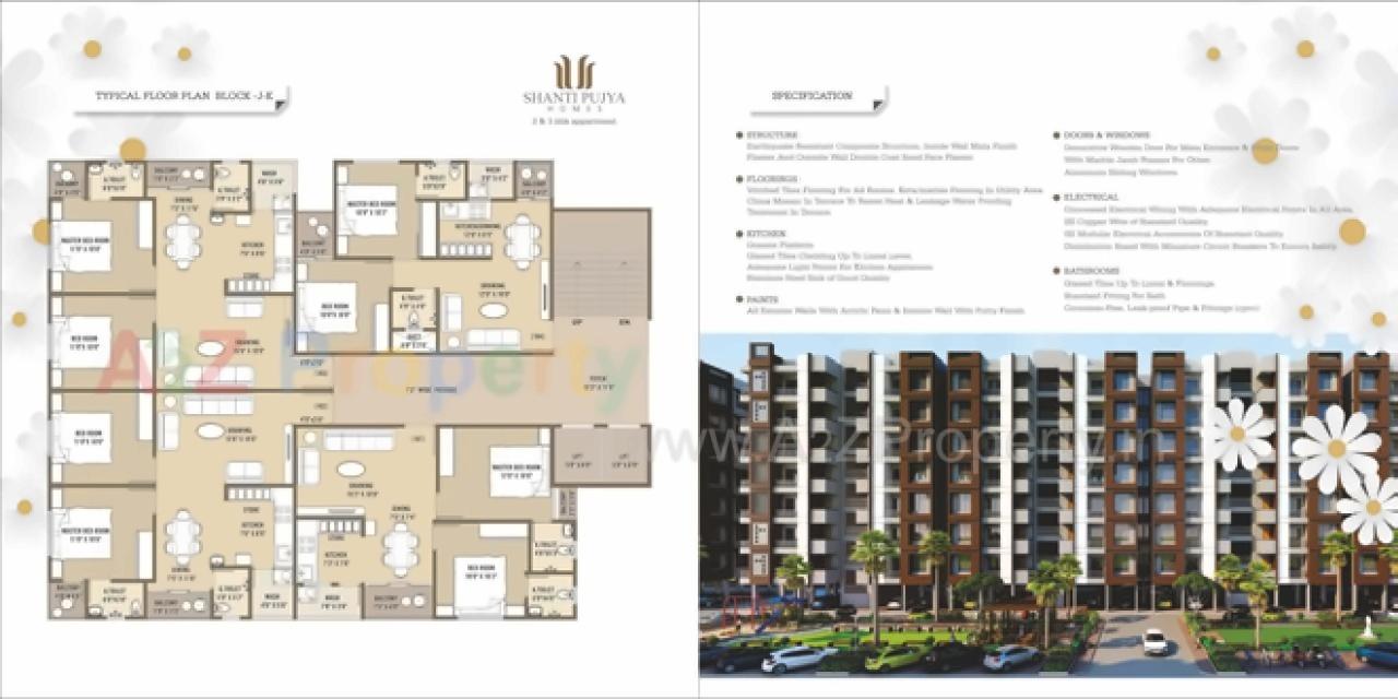 Layout of real estate project Shantipujya Homes located at Chandlodiya, Ahmedabad, Gujarat