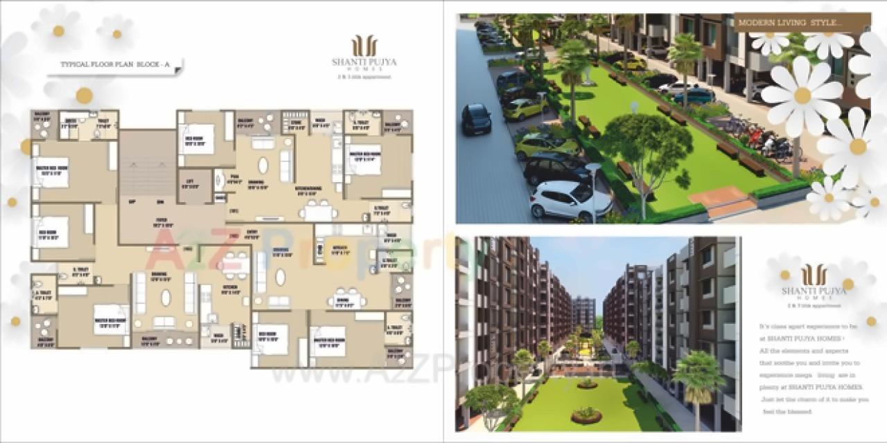 Layout of real estate project Shantipujya Homes located at Chandlodiya, Ahmedabad, Gujarat
