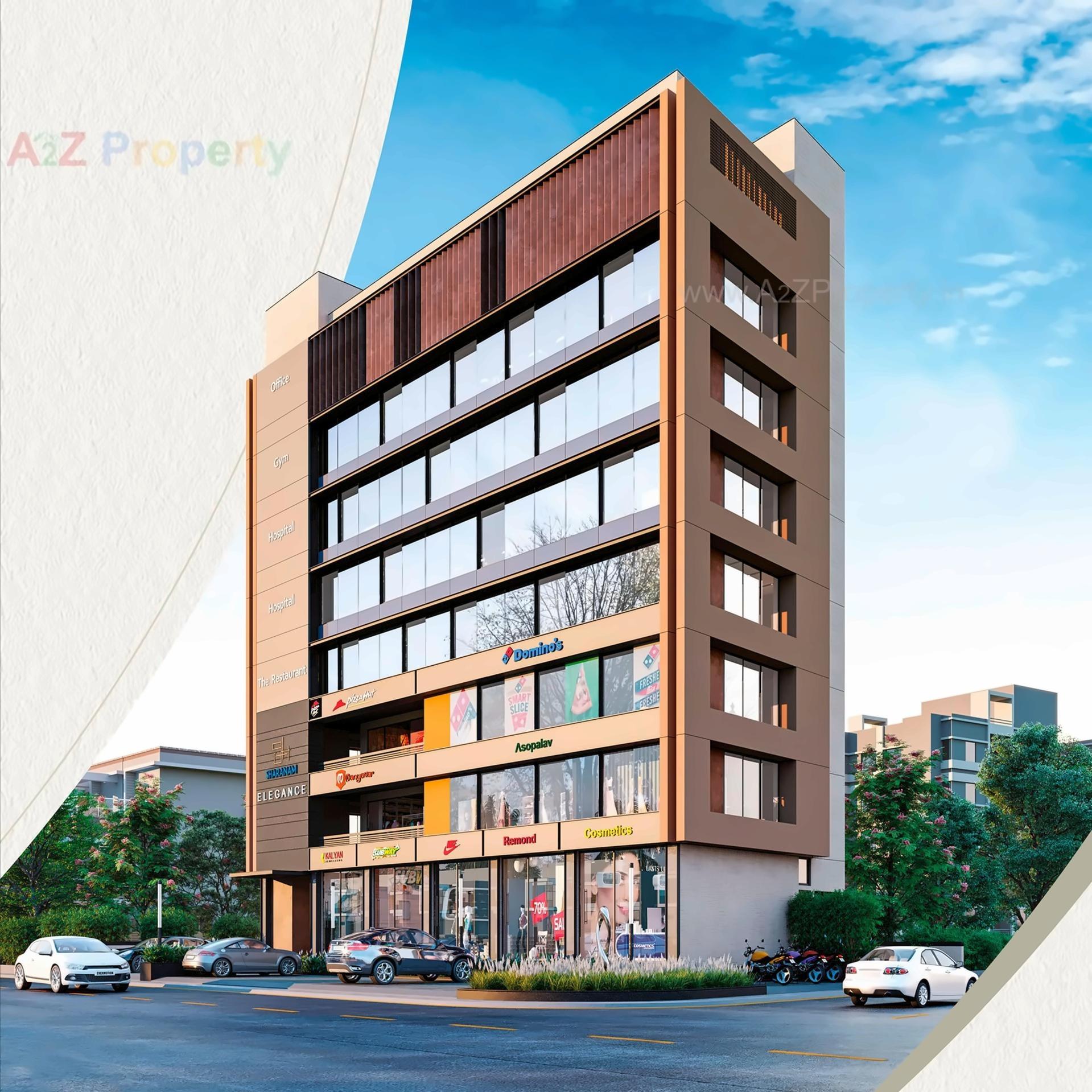 3D Elevation of real estate project Sharanam Elegance located at Manipur, Ahmedabad, Gujarat
