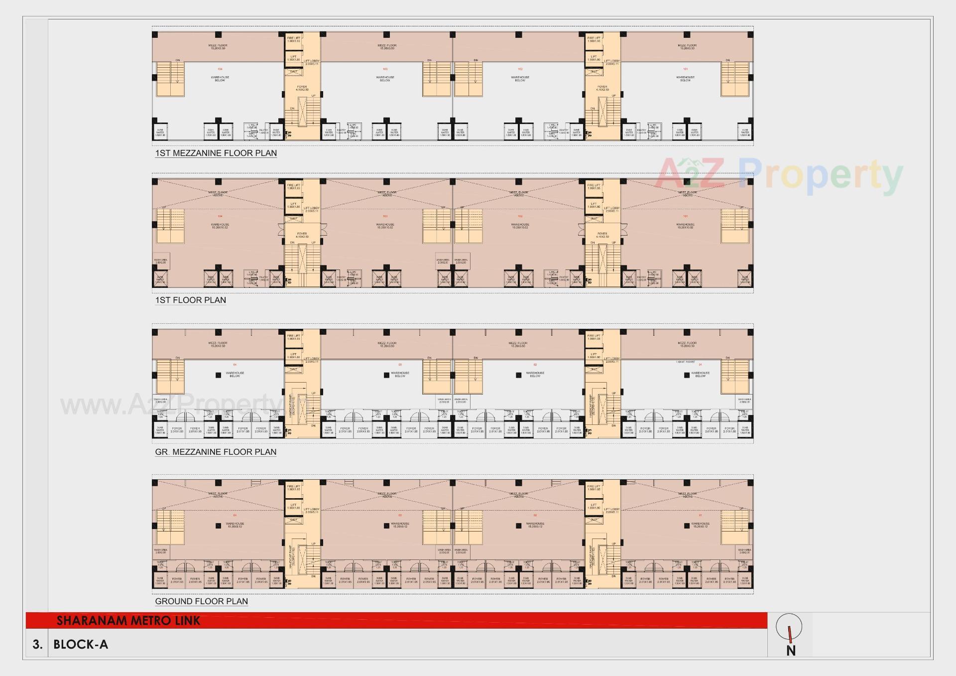 Layout of real estate project Sharanam Metrolinks located at Rakhiyal, Ahmedabad, Gujarat