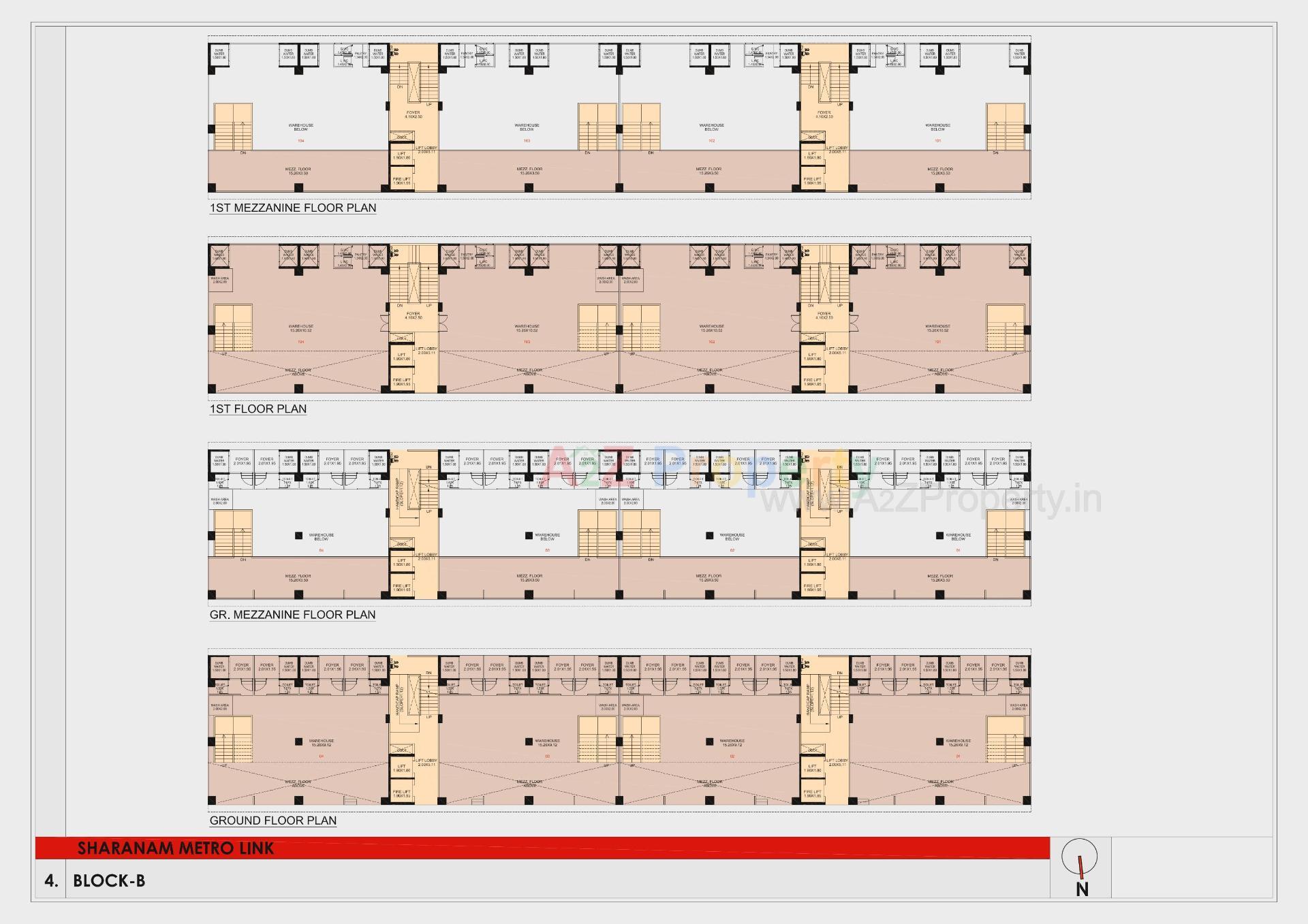 Layout of real estate project Sharanam Metrolinks located at Rakhiyal, Ahmedabad, Gujarat