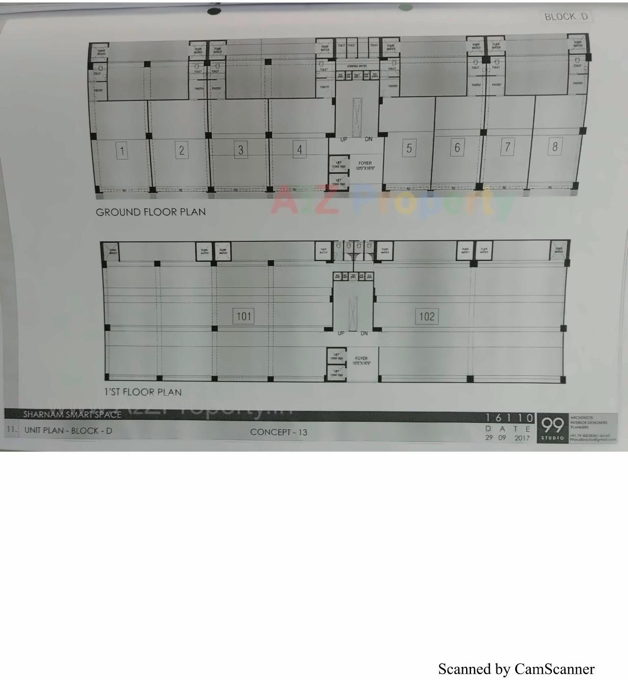 Layout of real estate project Sharanam Smart Space located at Mithipur, Ahmedabad, Gujarat