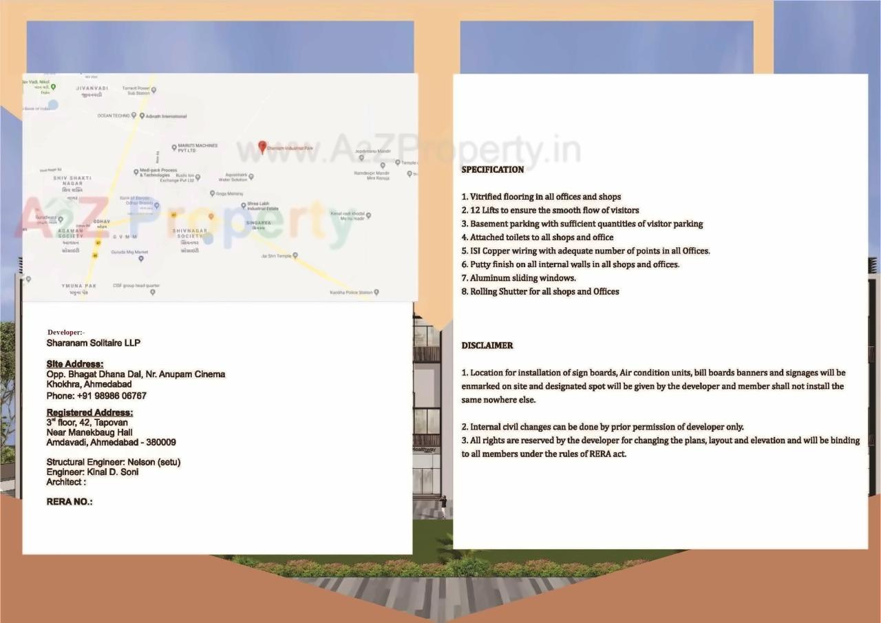  of real estate project Sharanam Solitaire located at Mithipur, Ahmedabad, Gujarat