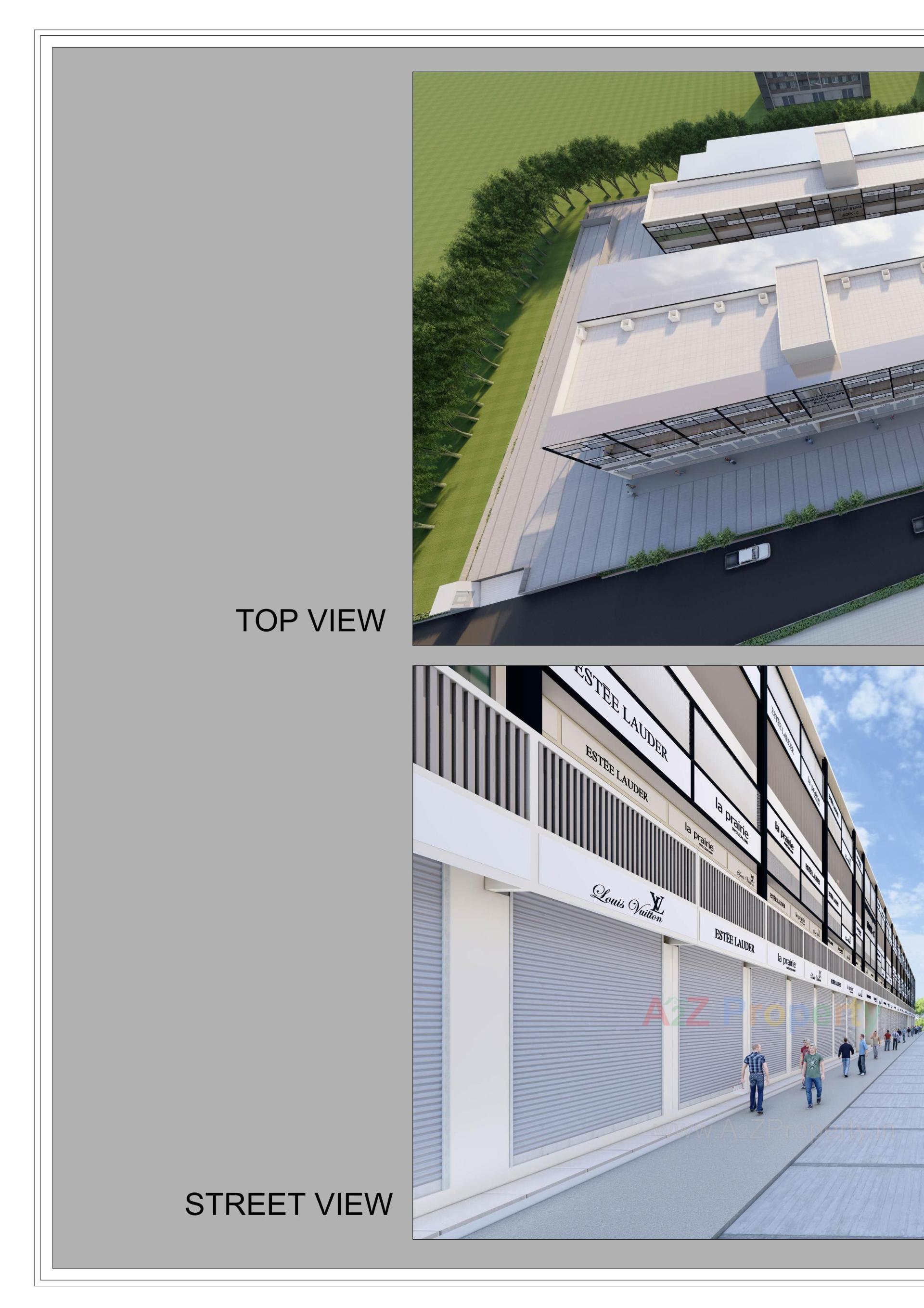 3D Elevation of real estate project Sharanam Square located at Mithipur-rakhiyal, Ahmedabad, Gujarat