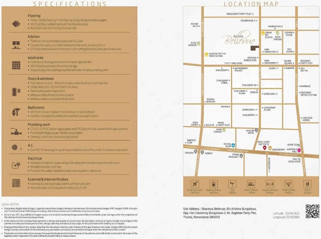  of real estate project Sharanya Bellevue located at Thaltej, Ahmedabad, Gujarat