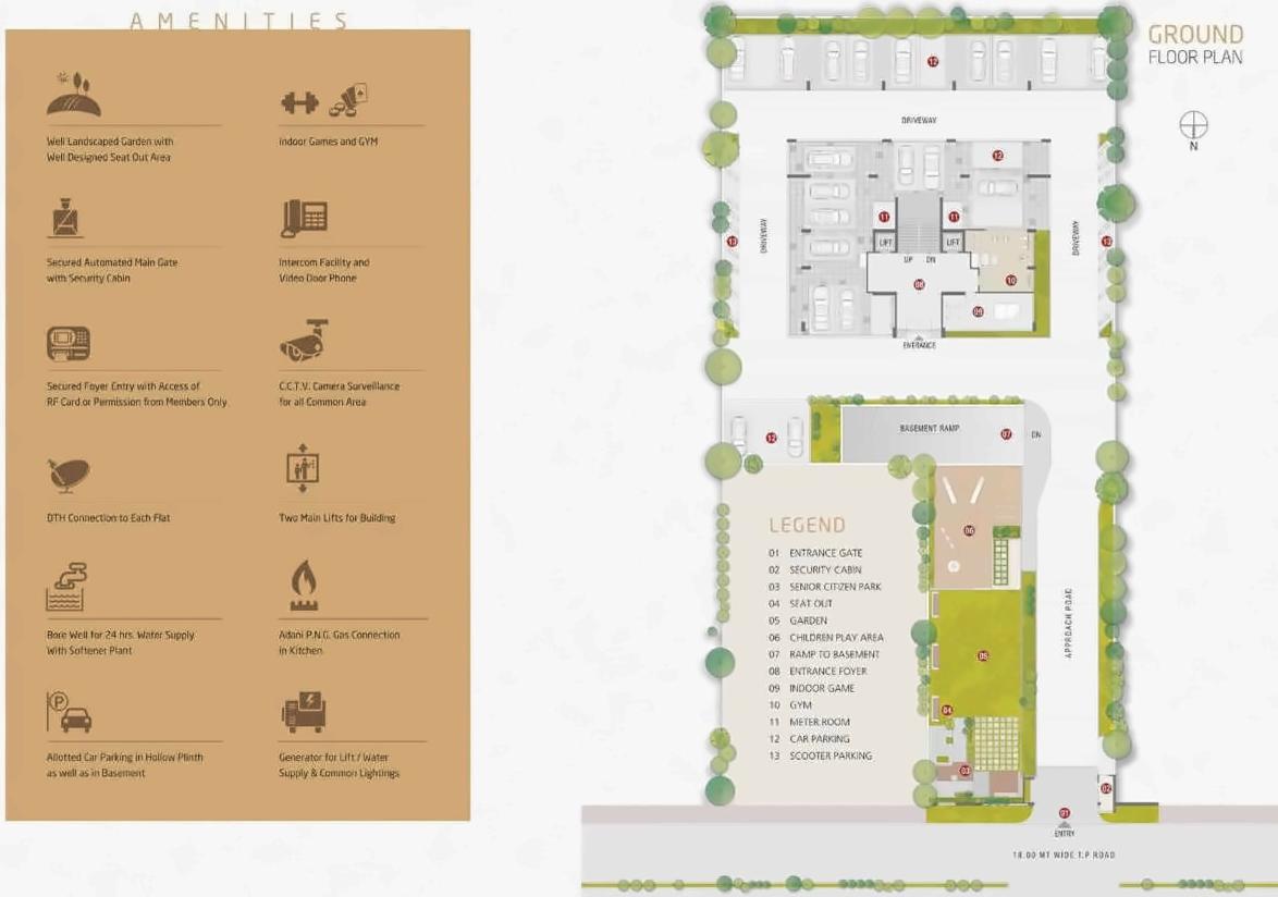 Layout of real estate project Sharanya Bellevue located at Thaltej, Ahmedabad, Gujarat