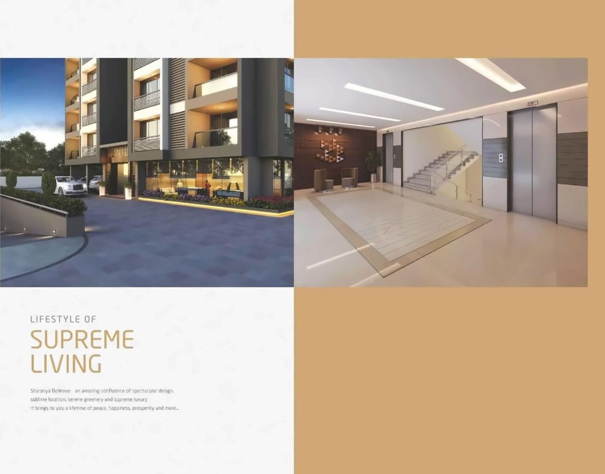 3D Elevation of real estate project Sharanya Bellevue located at Thaltej, Ahmedabad, Gujarat