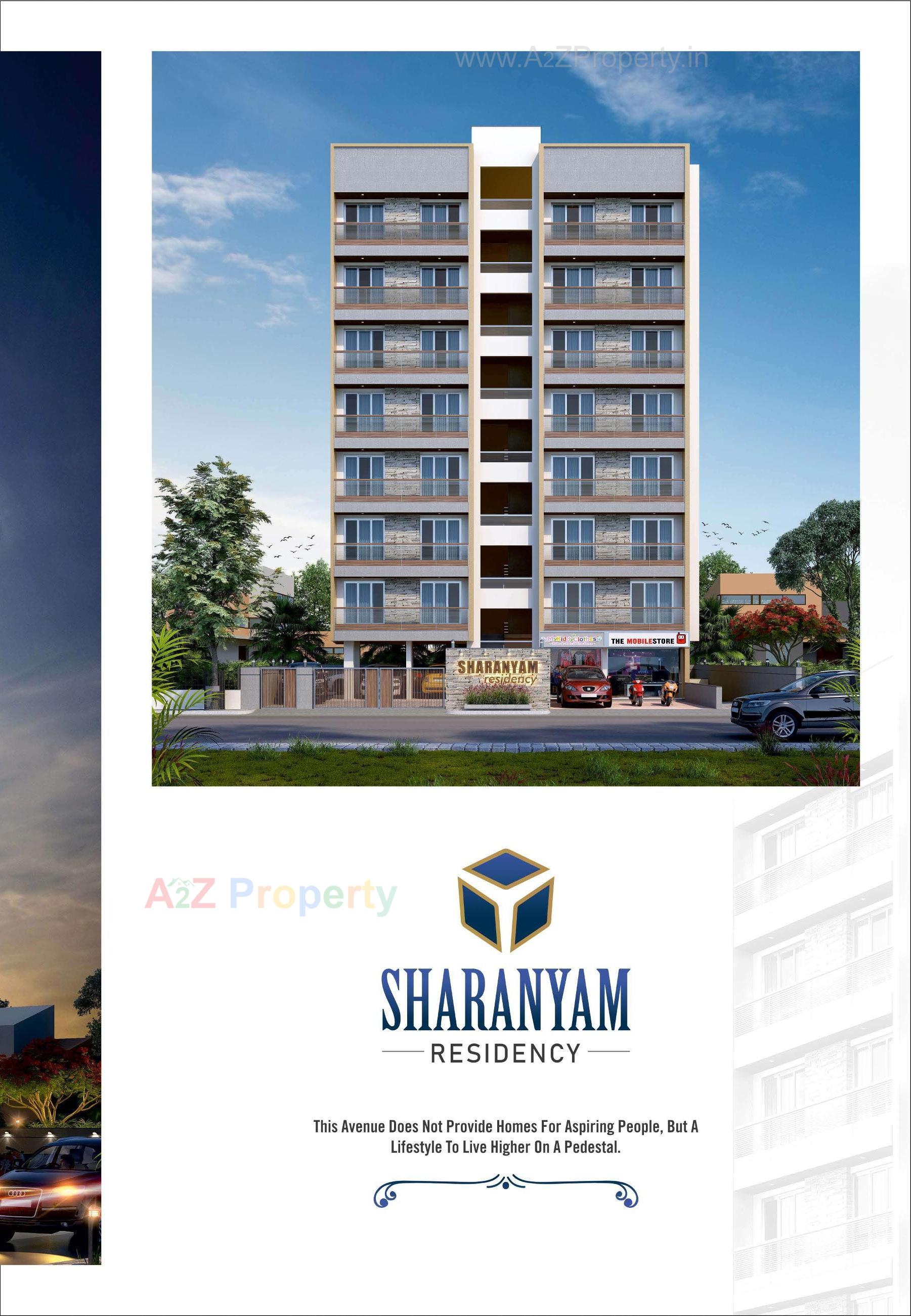 3D Elevation of real estate project Sharanyam Residency located at Bhadaj, Ahmedabad, Gujarat