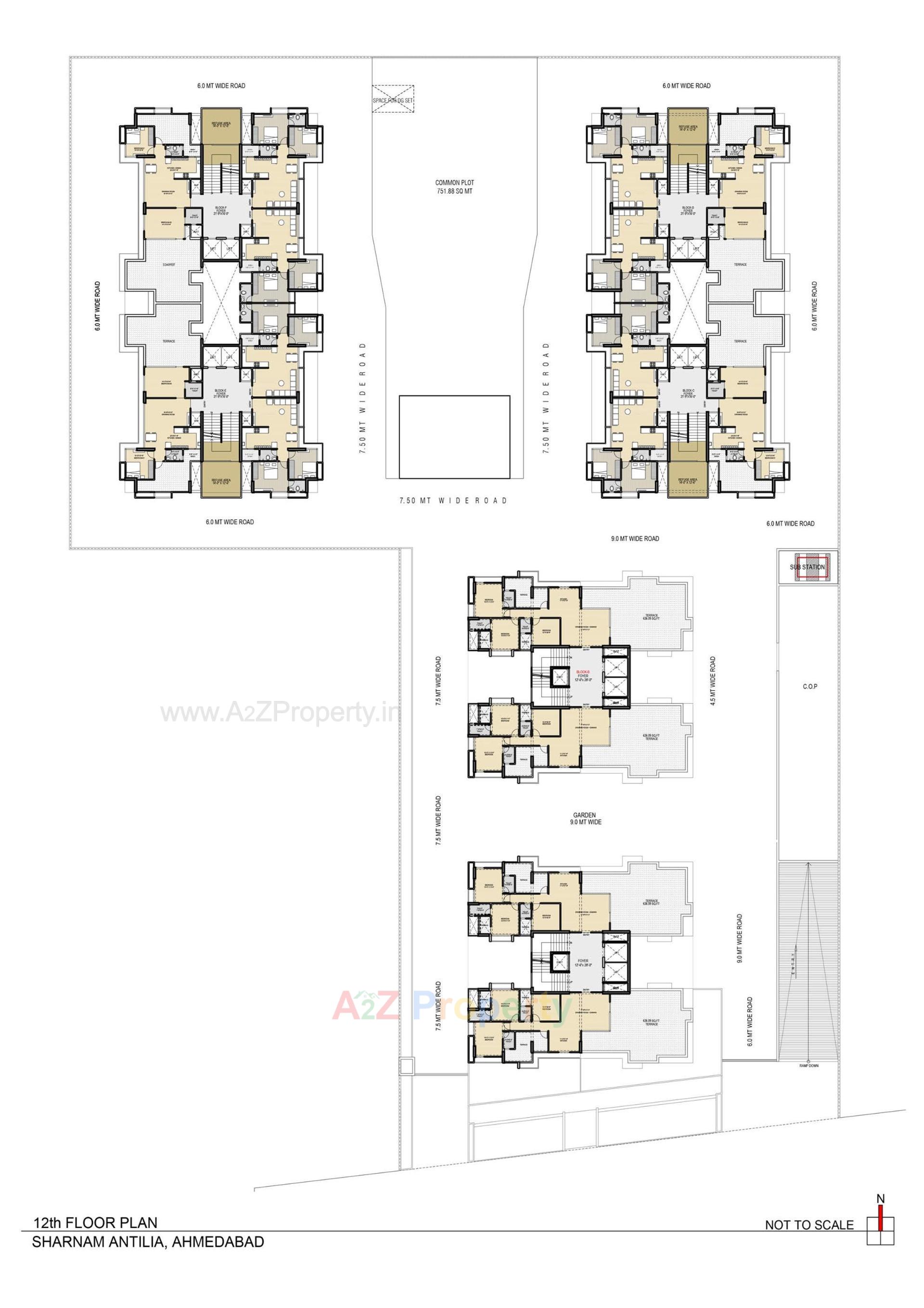 Layout of real estate project Sharnam Antlia located at Ramol, Ahmedabad, Gujarat