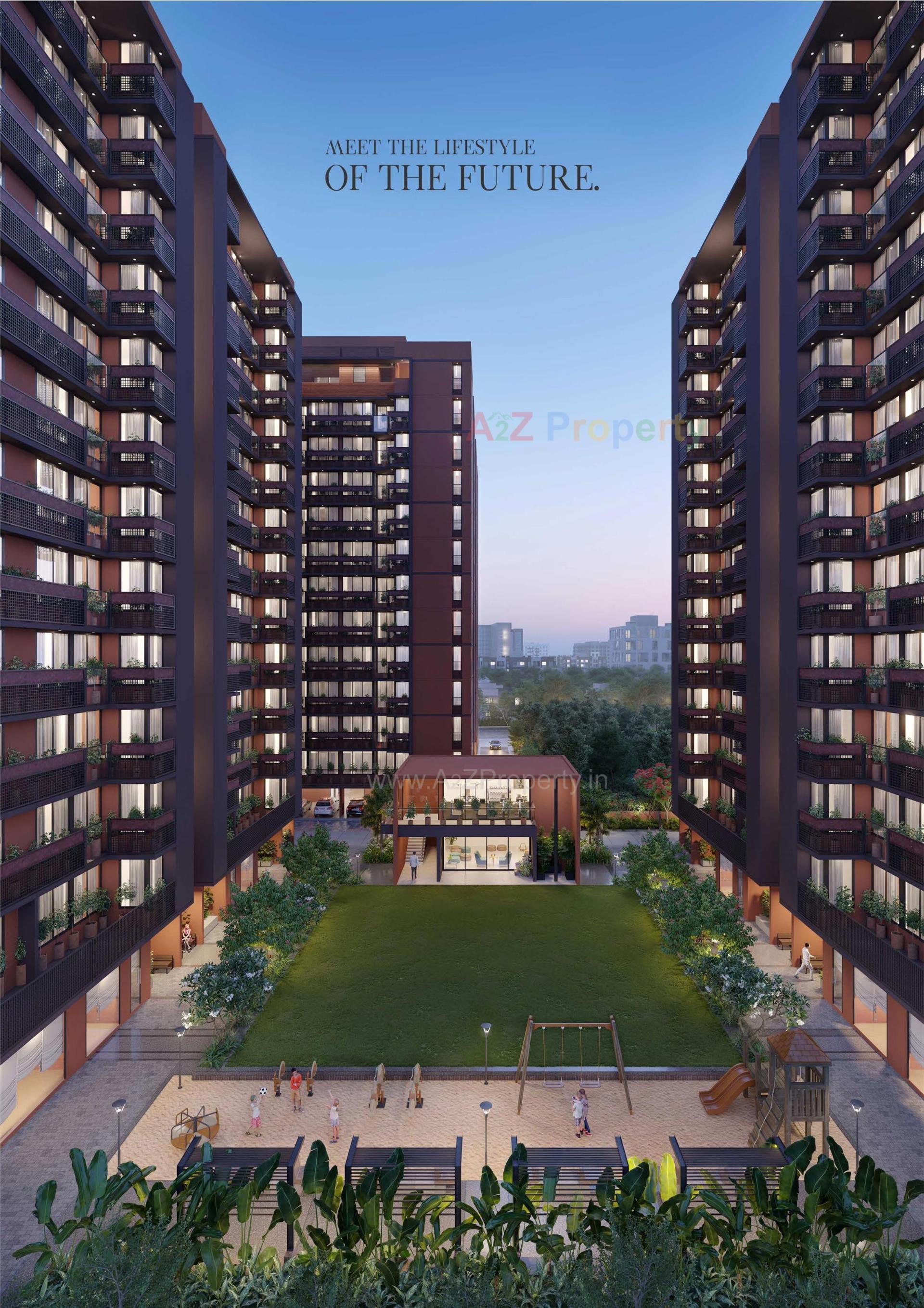 3D Elevation of real estate project Sharnam Antlia located at Ramol, Ahmedabad, Gujarat