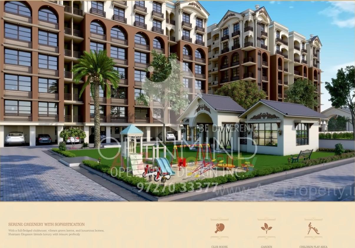 3D Elevation of real estate project Sharnam Elegance located at Ramol, Ahmedabad, Gujarat