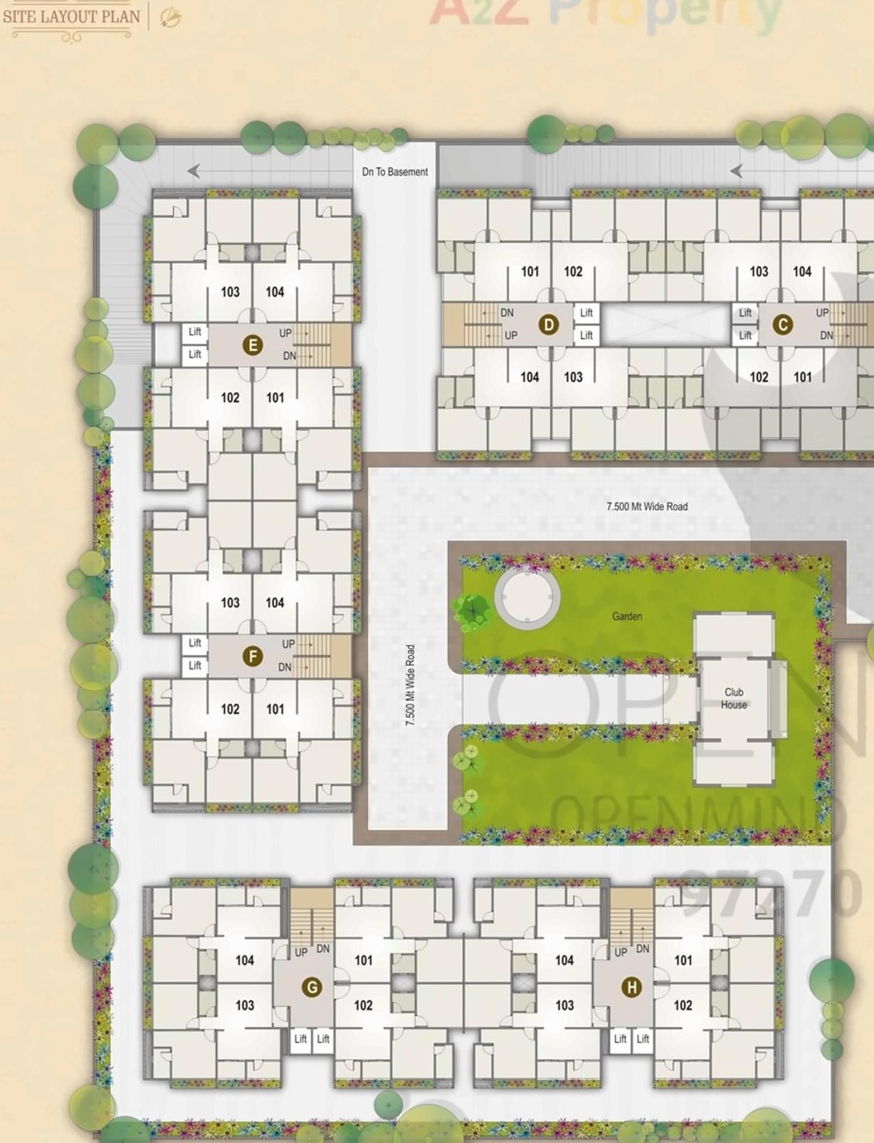 Layout of real estate project Sharnam Elegance located at Ramol, Ahmedabad, Gujarat