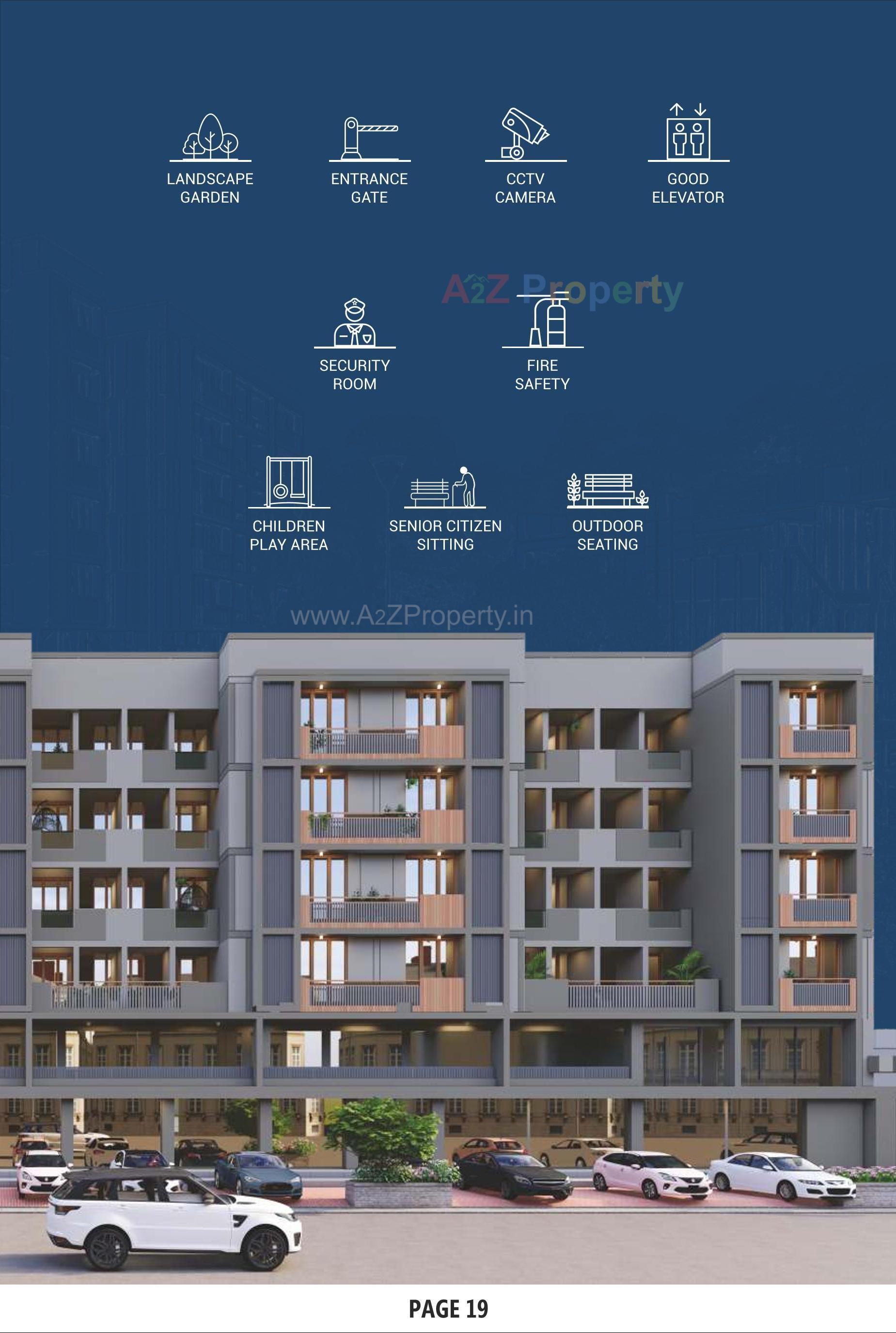 3D Elevation of real estate project Sharnam Enclave located at Hansalpur, Ahmedabad, Gujarat