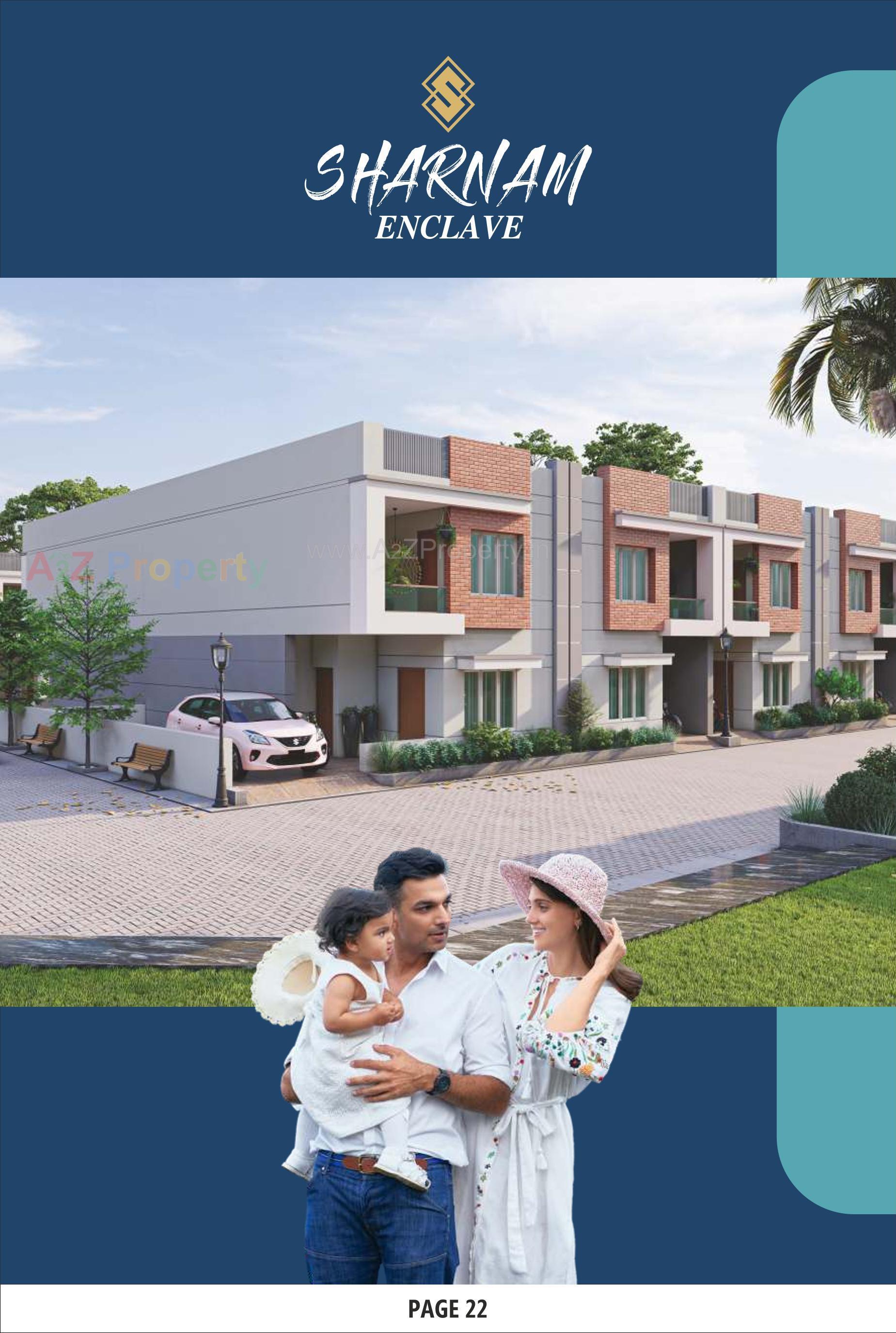 3D Elevation of real estate project Sharnam Enclave located at Hansalpur, Ahmedabad, Gujarat
