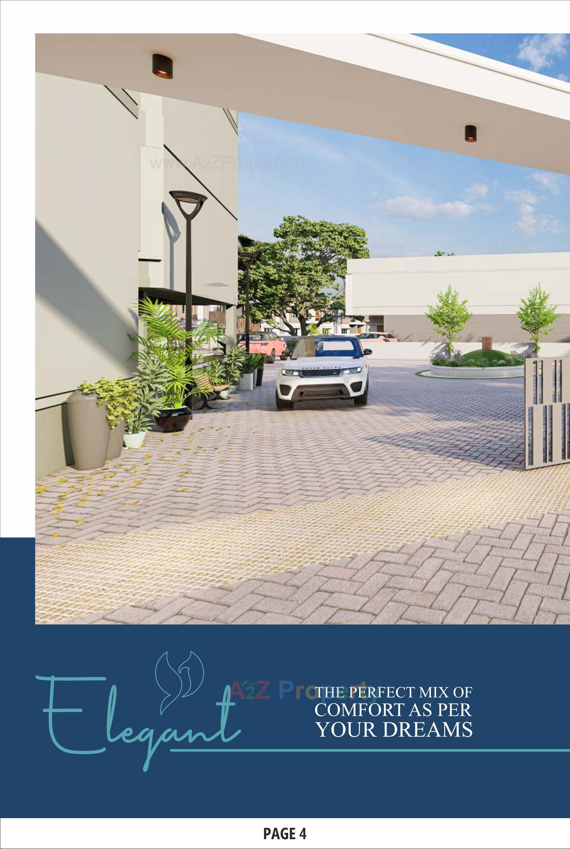 3D Elevation of real estate project Sharnam Enclave located at Hansalpur, Ahmedabad, Gujarat