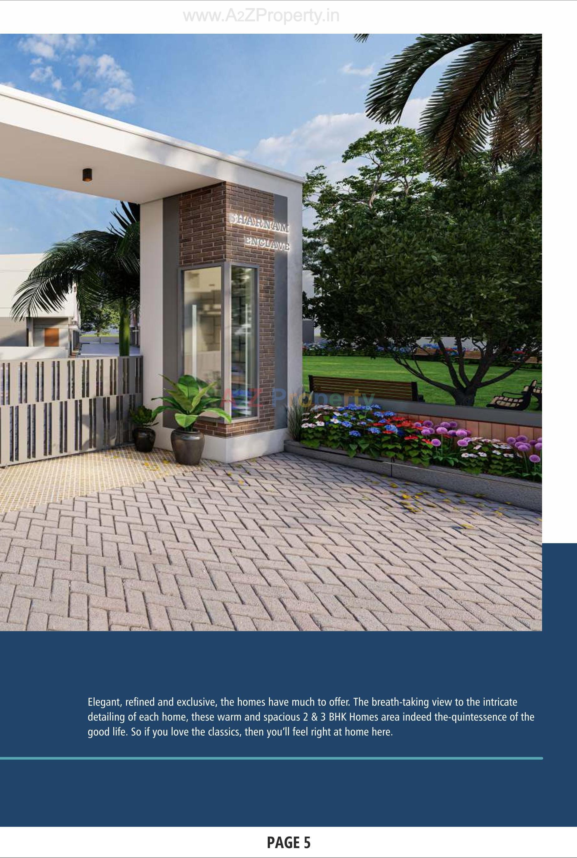 3D Elevation of real estate project Sharnam Enclave located at Hansalpur, Ahmedabad, Gujarat