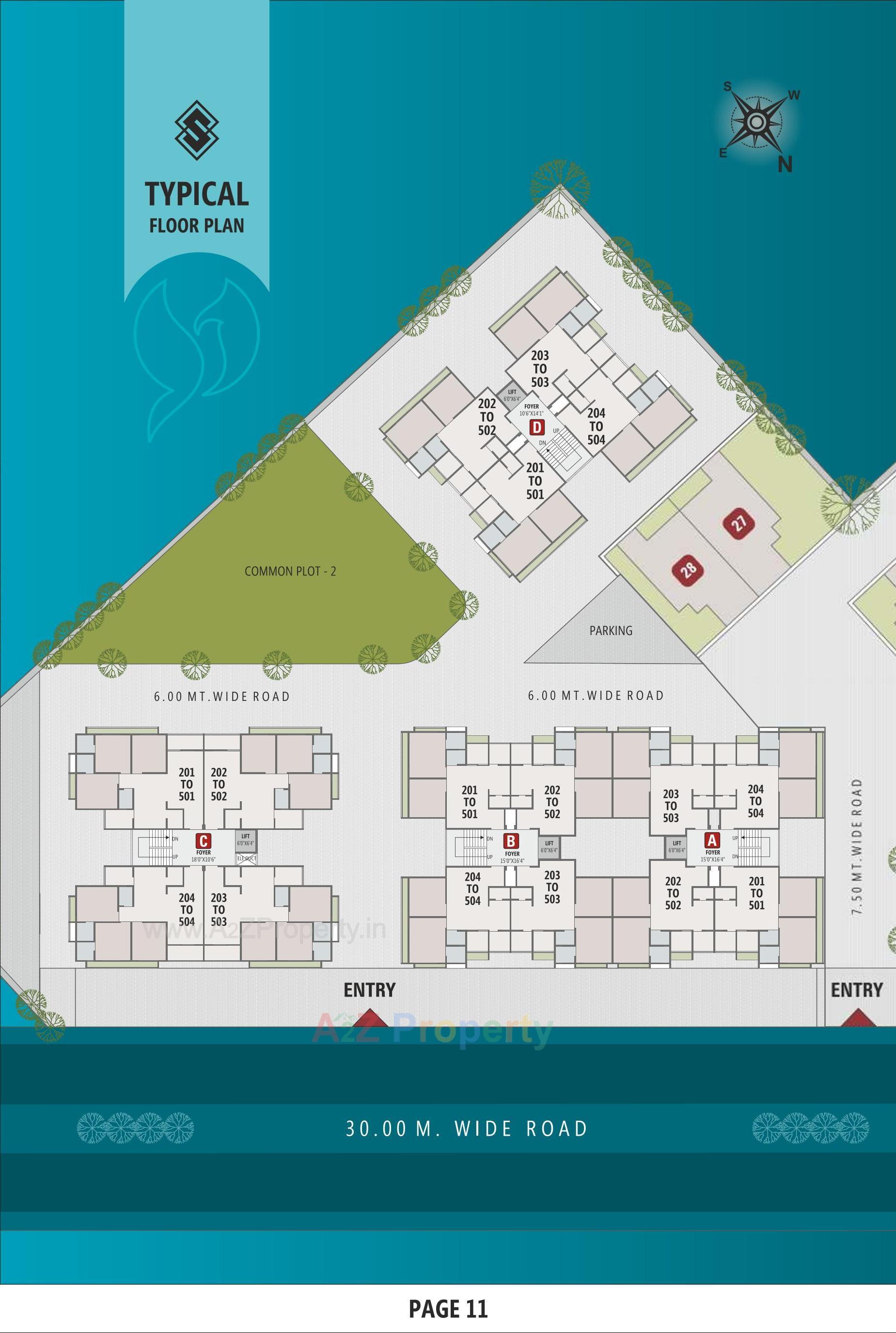 Layout of real estate project Sharnam Enclave located at Hansalpur, Ahmedabad, Gujarat