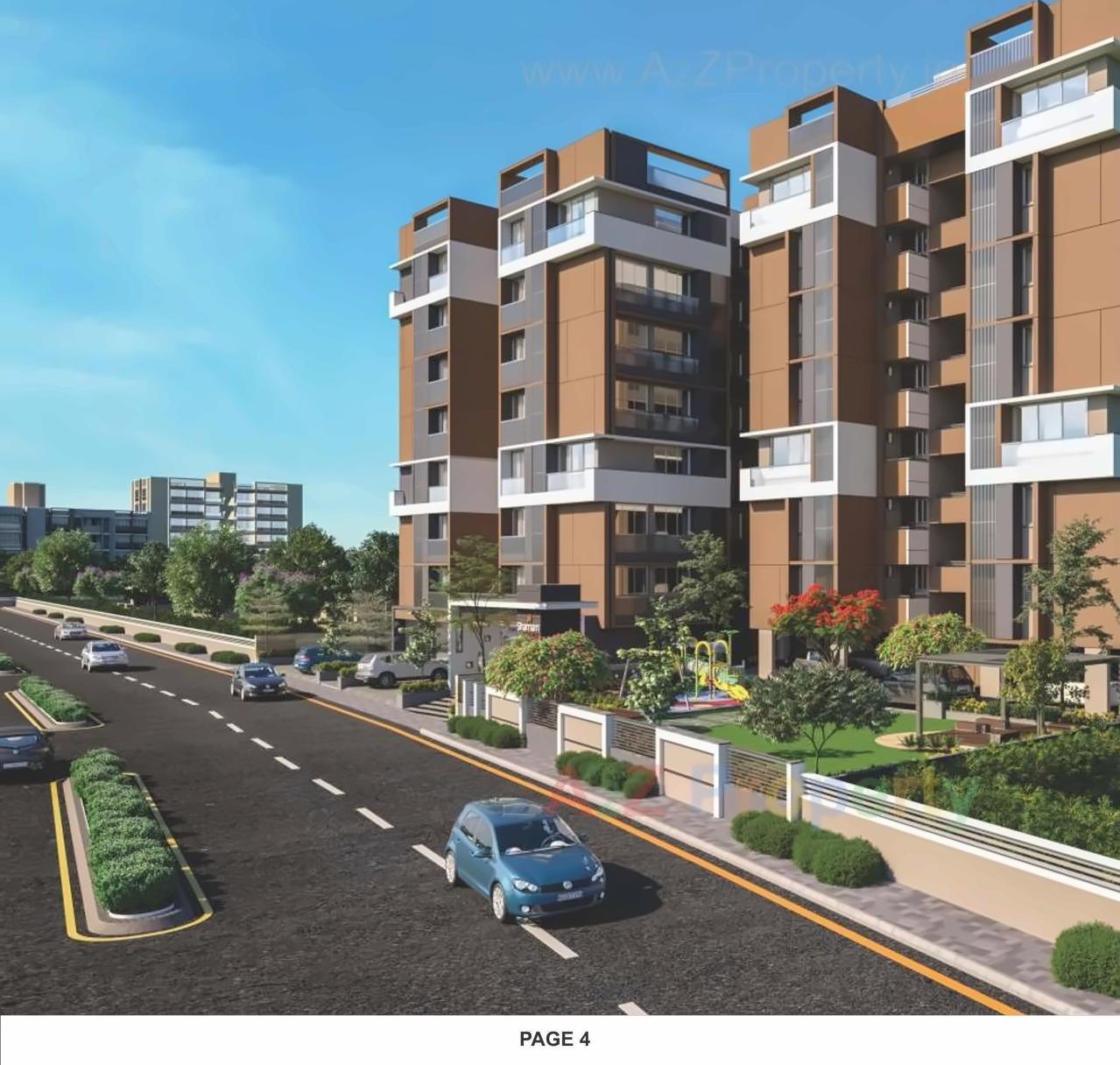 3D Elevation of real estate project Sharnam Heights located at Kathwada, Ahmedabad, Gujarat
