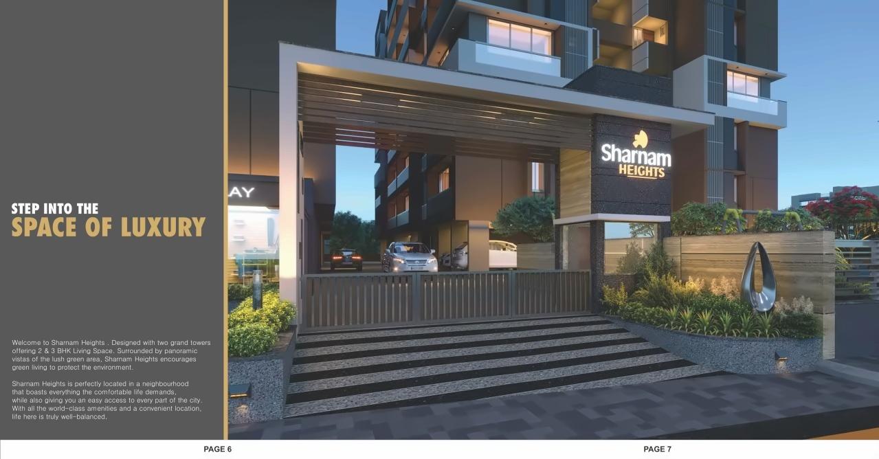 3D Elevation of real estate project Sharnam Heights located at Kathwada, Ahmedabad, Gujarat