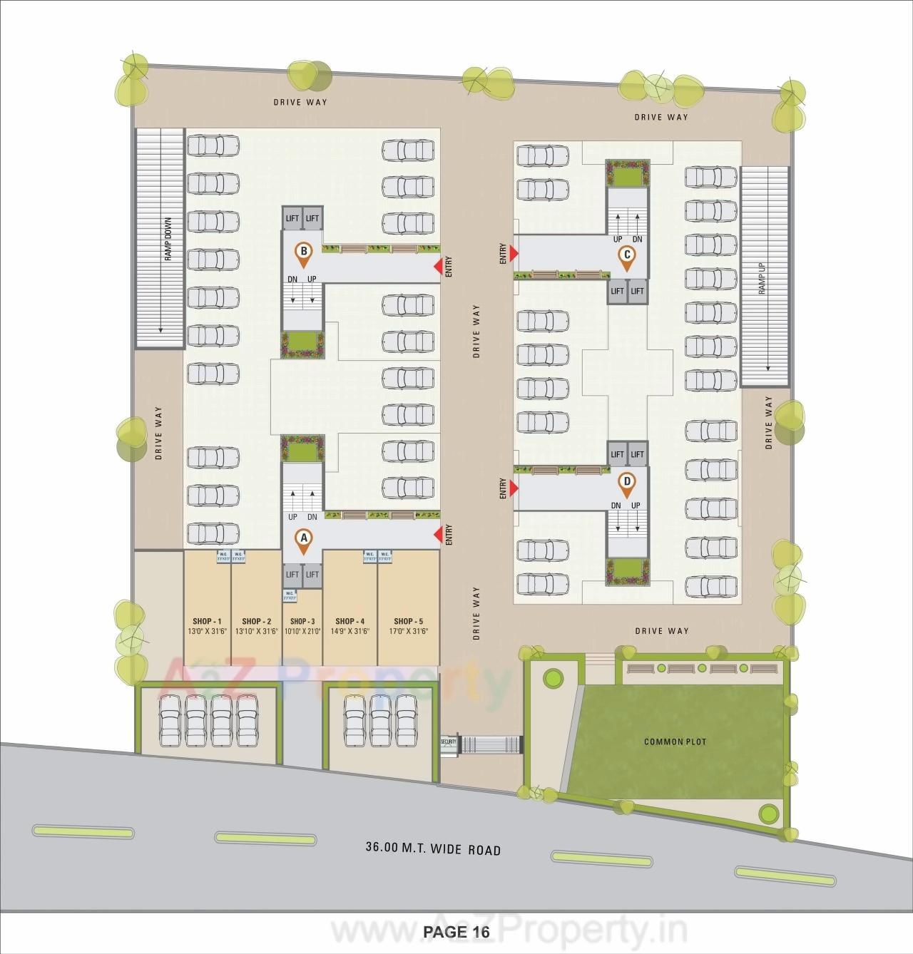 Layout of real estate project Sharnam Heights located at Kathwada, Ahmedabad, Gujarat
