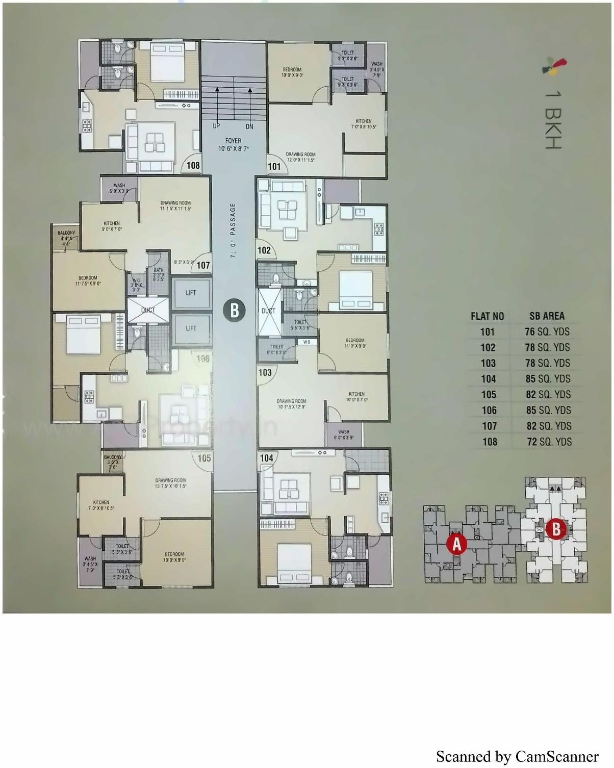 Layout of real estate project Sharnam Paradise located at Vastral, Ahmedabad, Gujarat