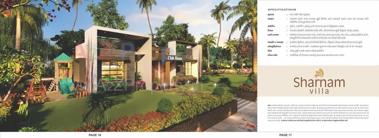 3D Elevation of real estate project Sharnam Villa located at Kathwada, Ahmedabad, Gujarat