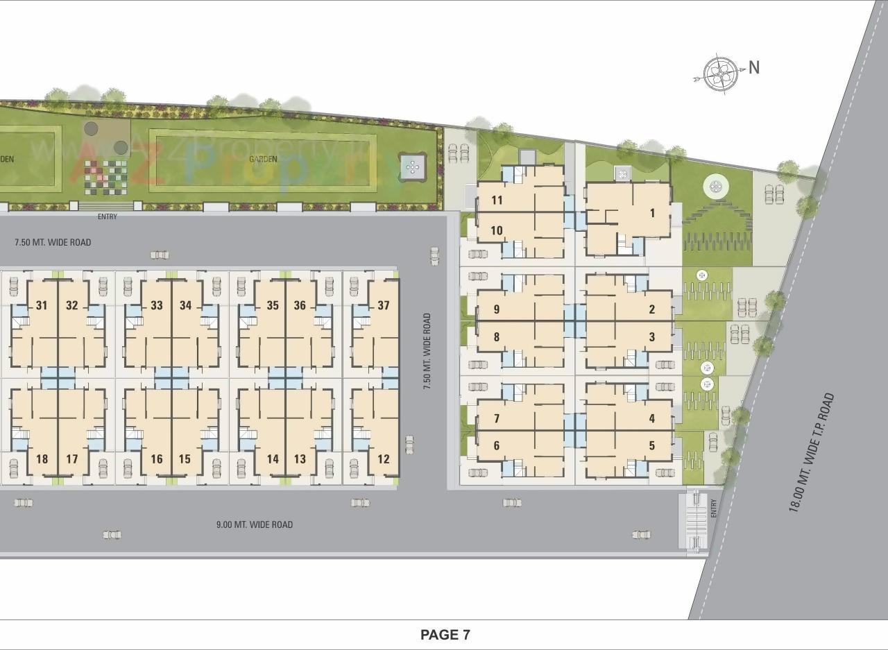 Layout of real estate project Sharnam Villa located at Kathwada, Ahmedabad, Gujarat