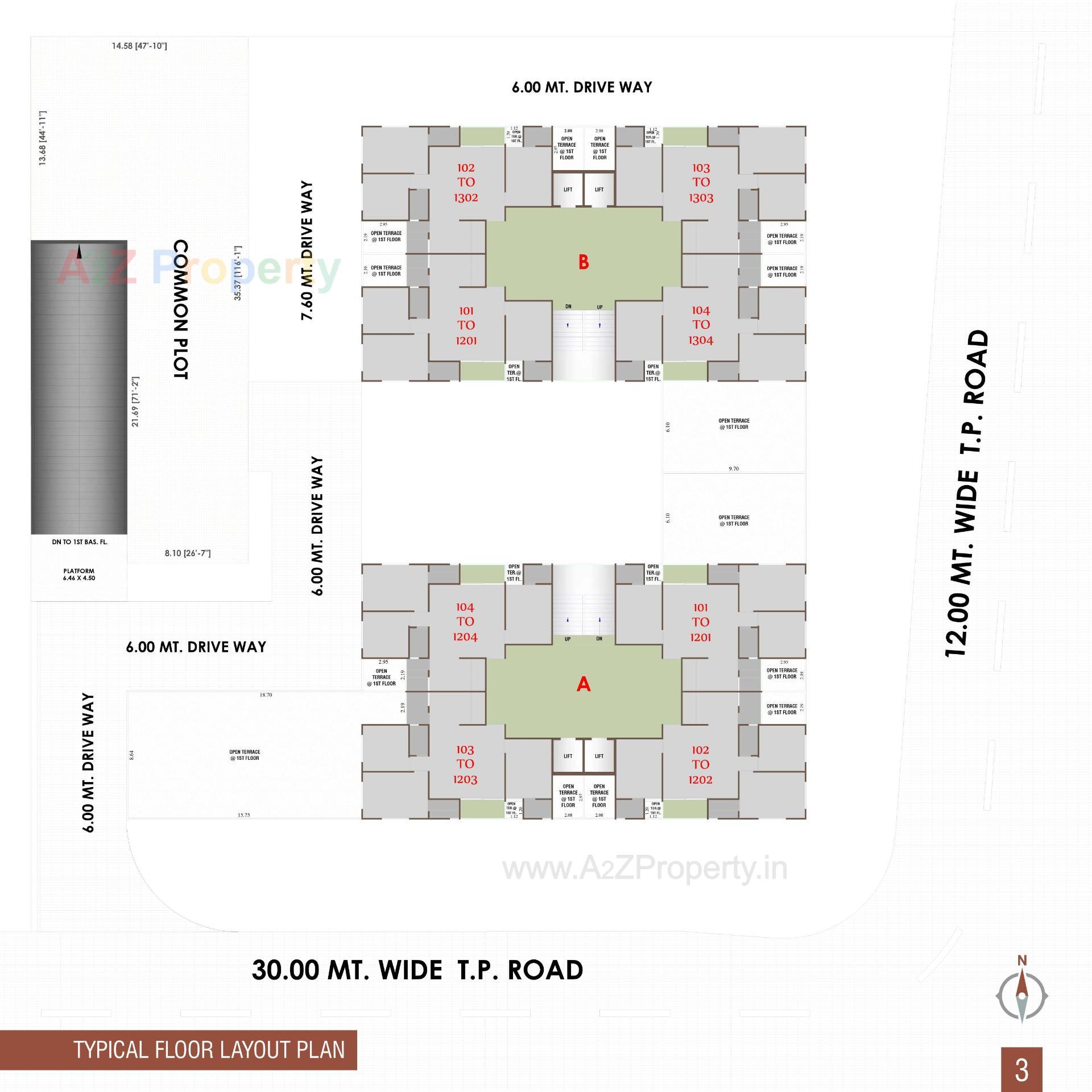 Layout of real estate project Shashwat Aura located at Vastral, Ahmedabad, Gujarat