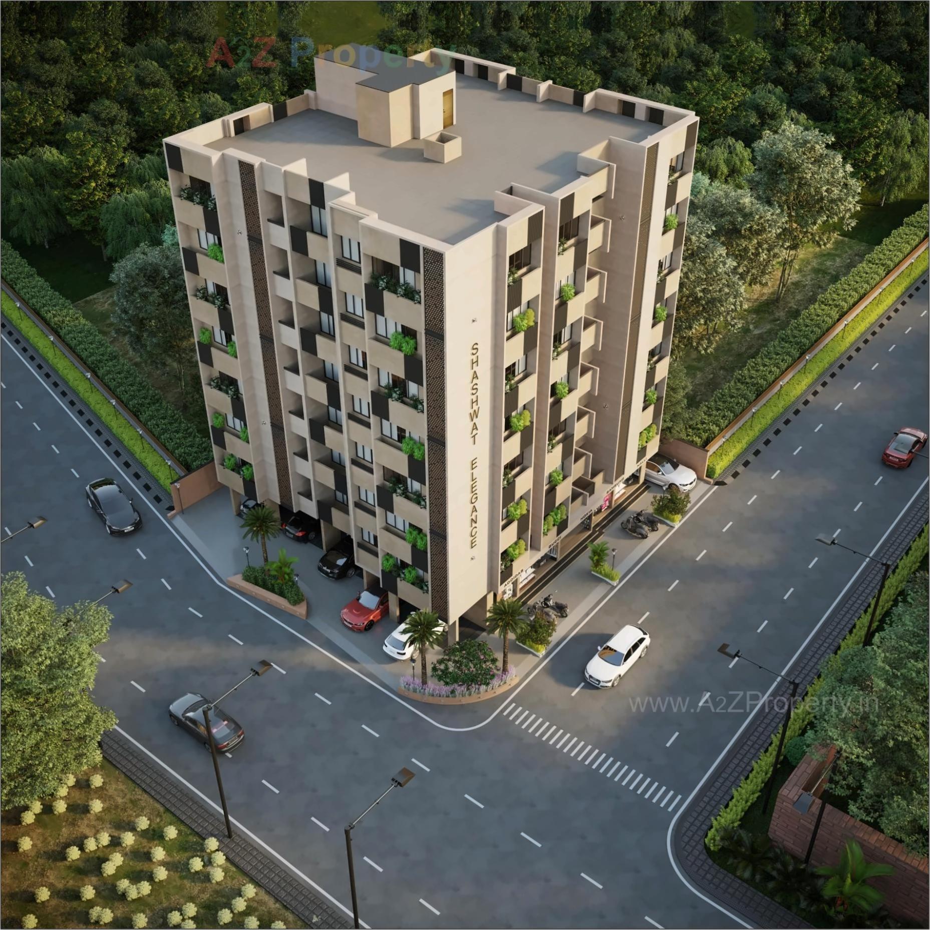 3D Elevation of real estate project Shashwat Elegance located at Sabarmati, Ahmedabad, Gujarat