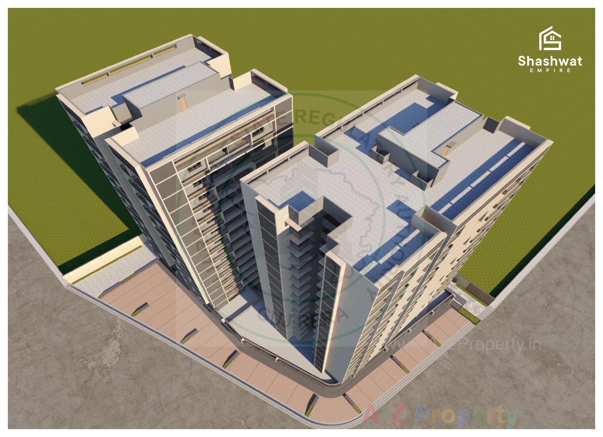 3D Elevation of real estate project Shashwat Empire located at Kathwada, Ahmedabad, Gujarat