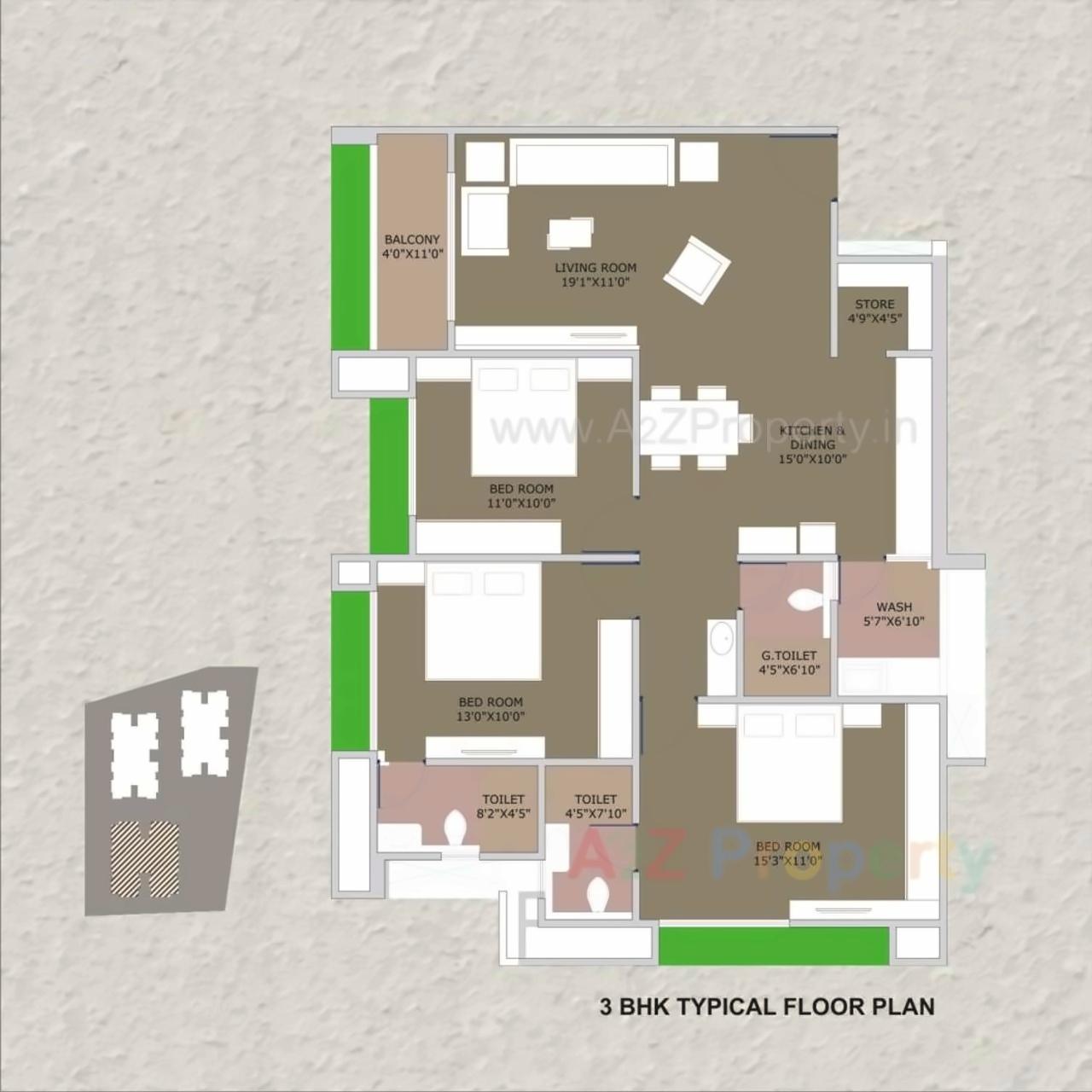 Layout of real estate project Shashwat Heights located at Ahmedabad, Ahmedabad, Gujarat