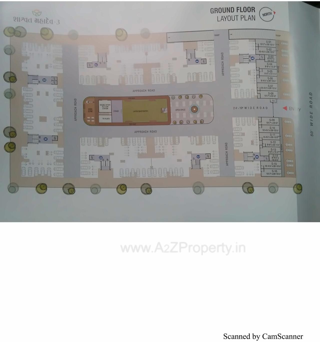 Layout of real estate project Shashwat Mahadev located at Vastral, Ahmedabad, Gujarat