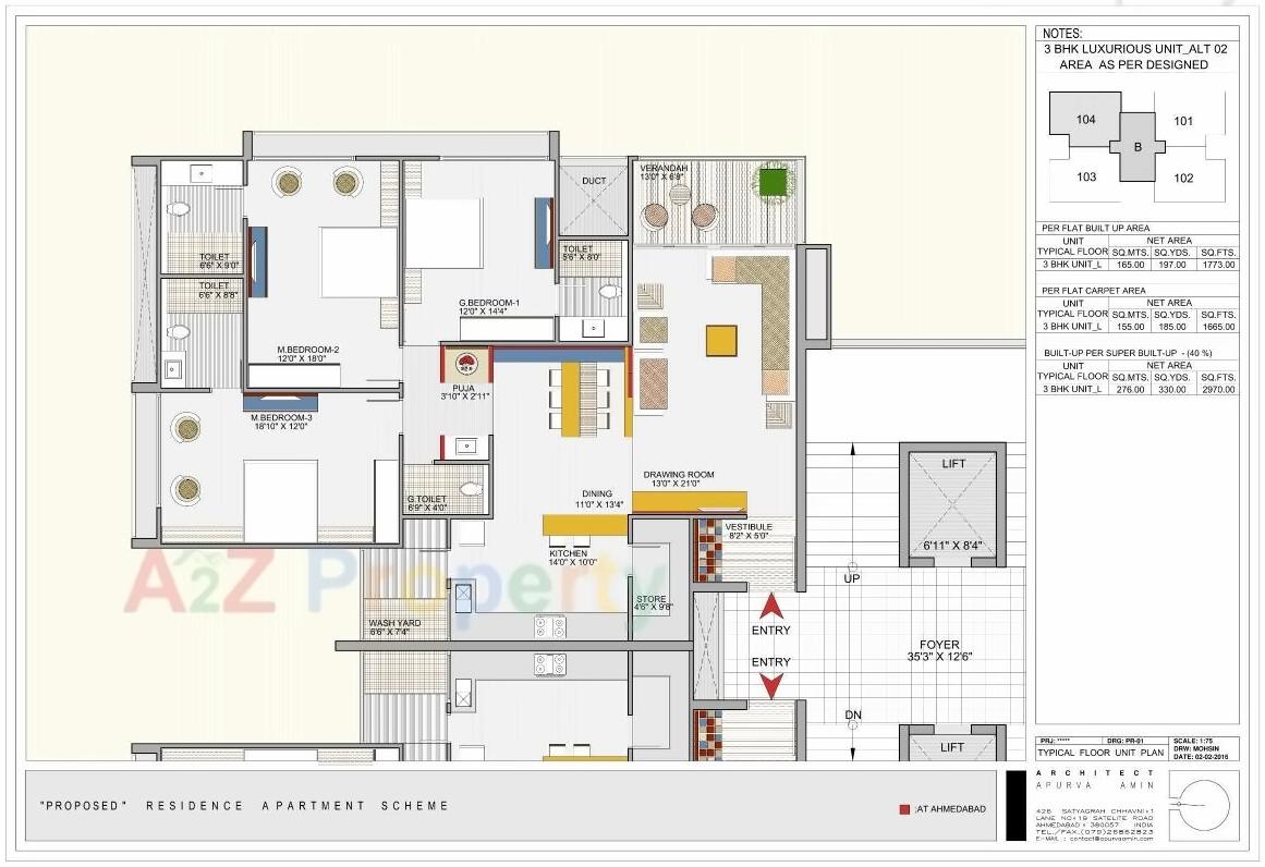 Layout of real estate project Shashwat Skyz located at Acher, Ahmedabad, Gujarat
