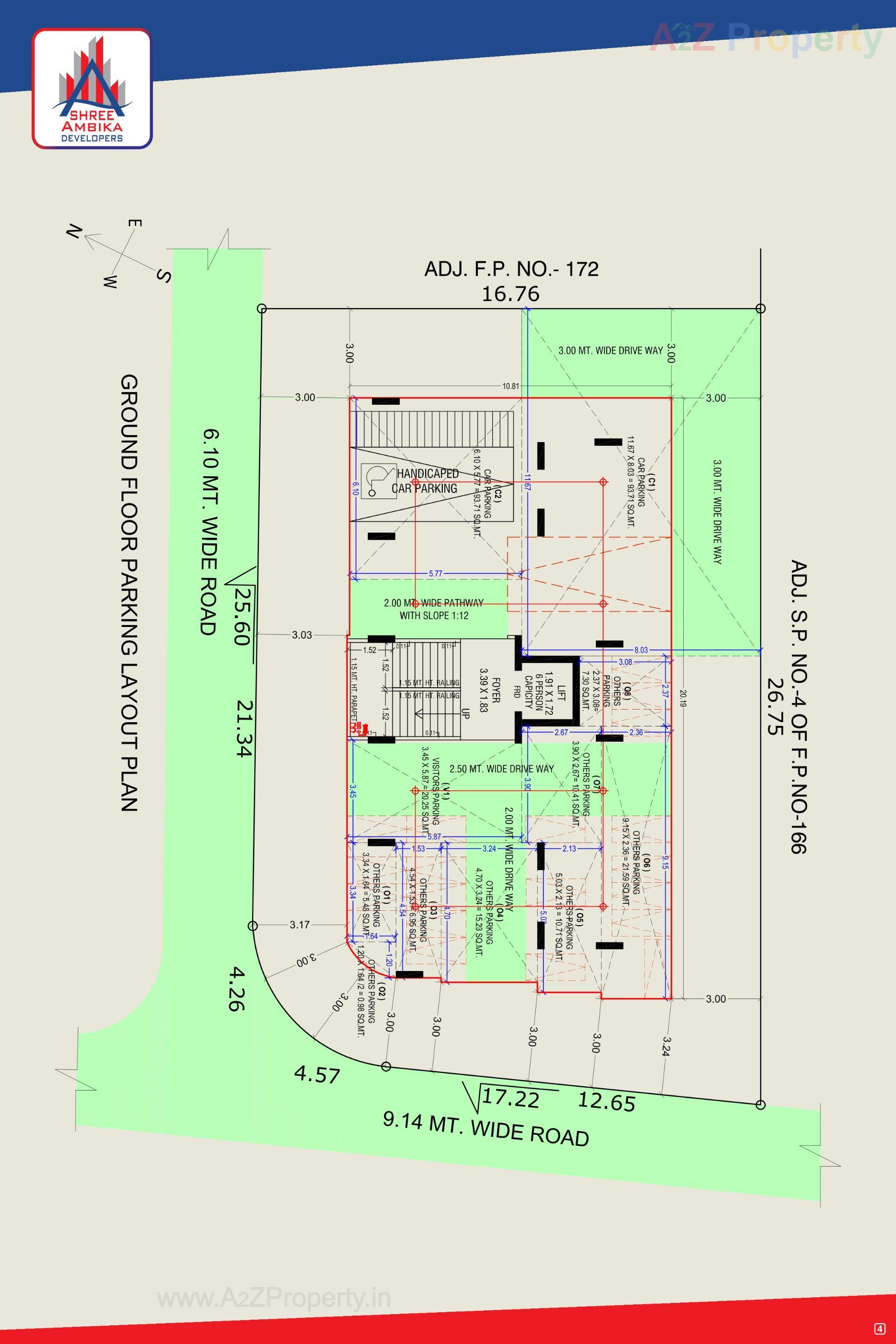 Layout of real estate project Shatrunjay Hills located at Paldi, Ahmedabad, Gujarat