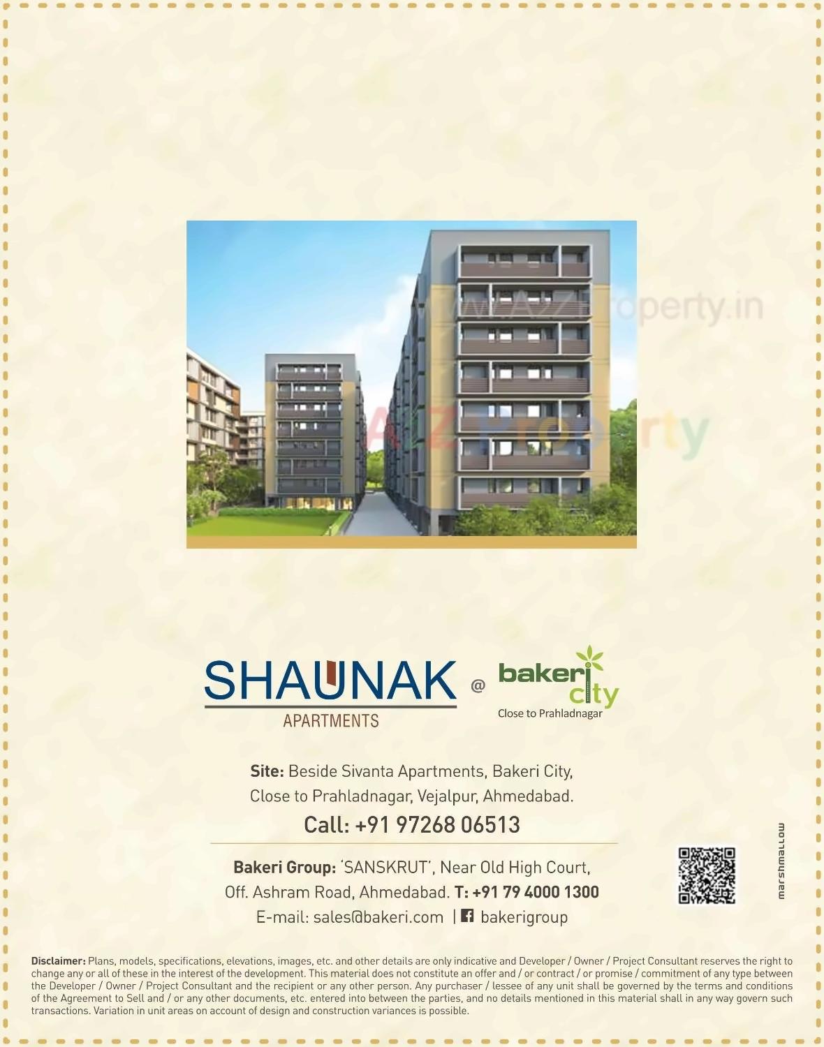  of real estate project Shaunak Apartments located at Vejalpur, Ahmedabad, Gujarat