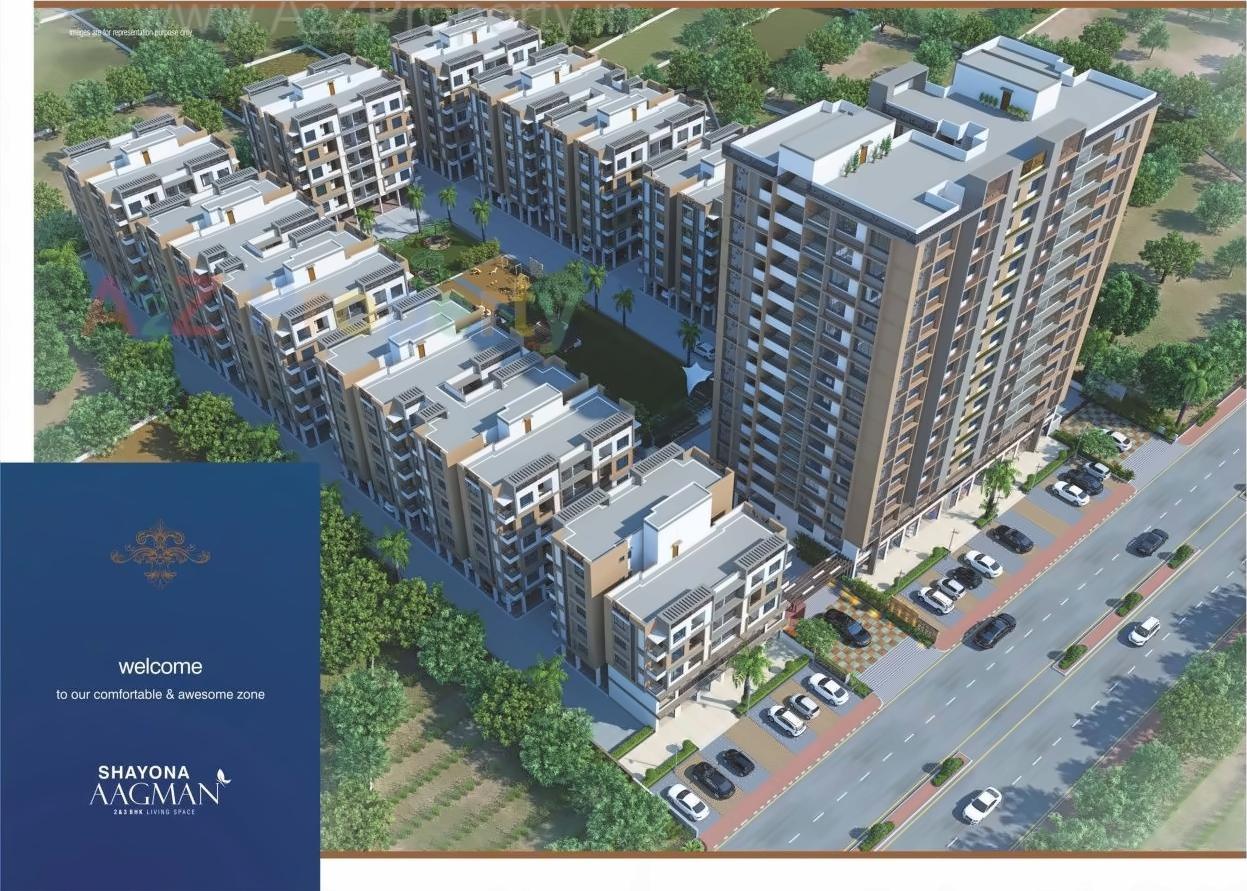 3D Elevation of real estate project Shayona Aagman   Block D To O located at Gota, Ahmedabad, Gujarat