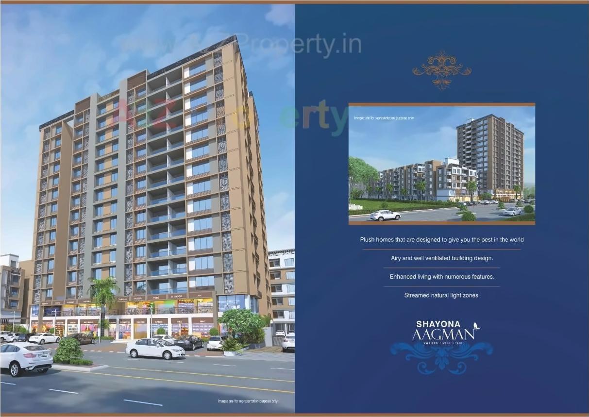 3D Elevation of real estate project Shayona Aagman   Block D To O located at Gota, Ahmedabad, Gujarat