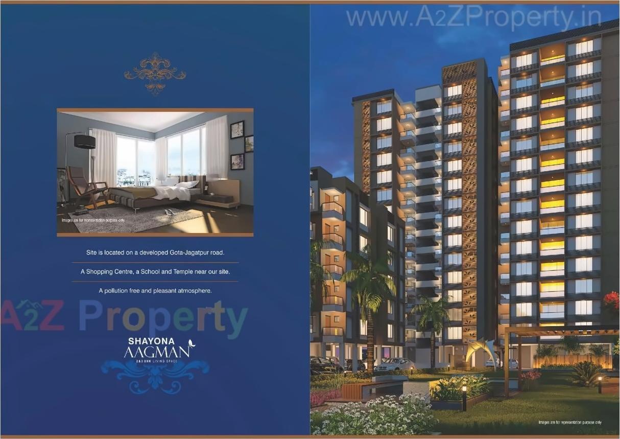 3D Elevation of real estate project Shayona Aagman   Block D To O located at Gota, Ahmedabad, Gujarat