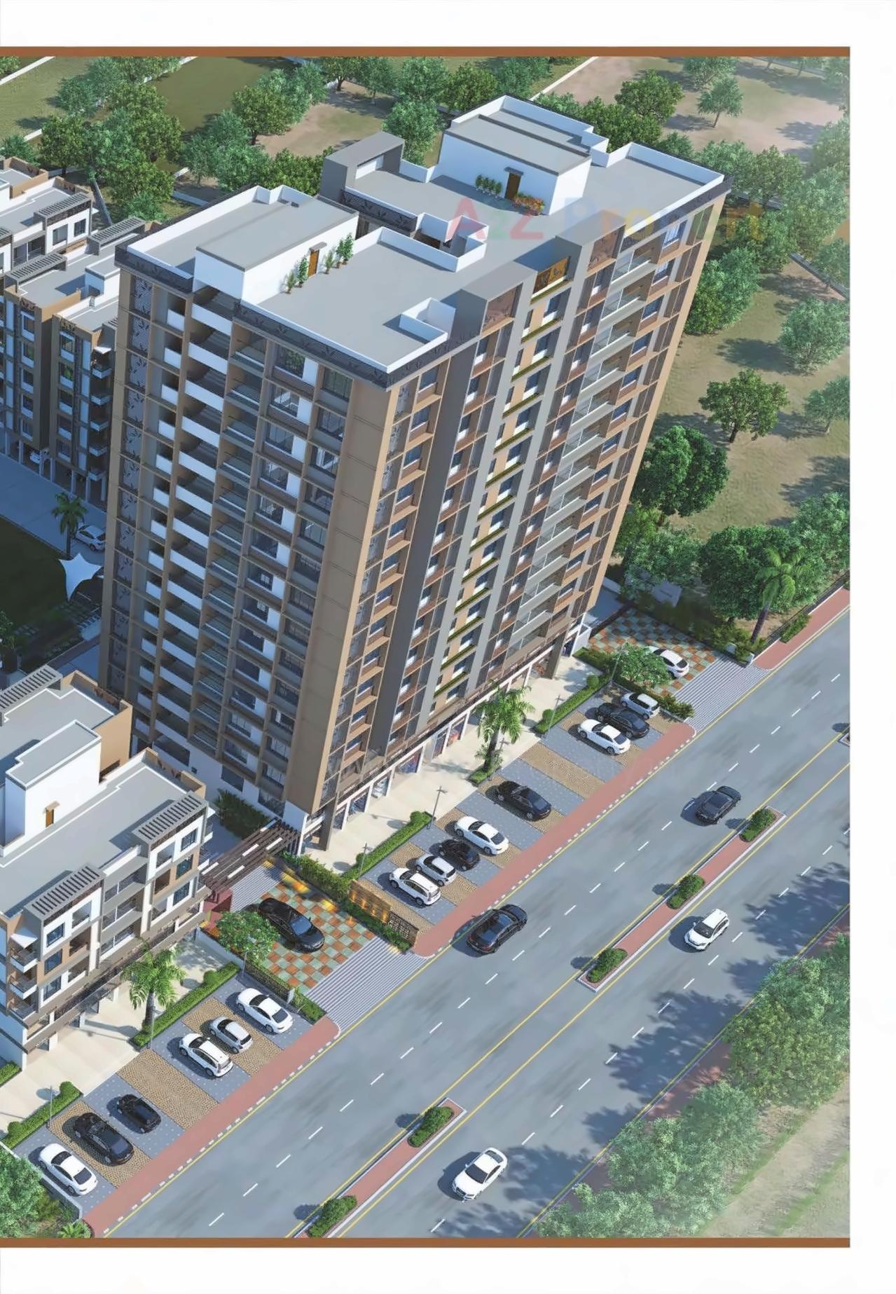 3D Elevation of real estate project Shayona Aagman Block located at Gota, Ahmedabad, Gujarat