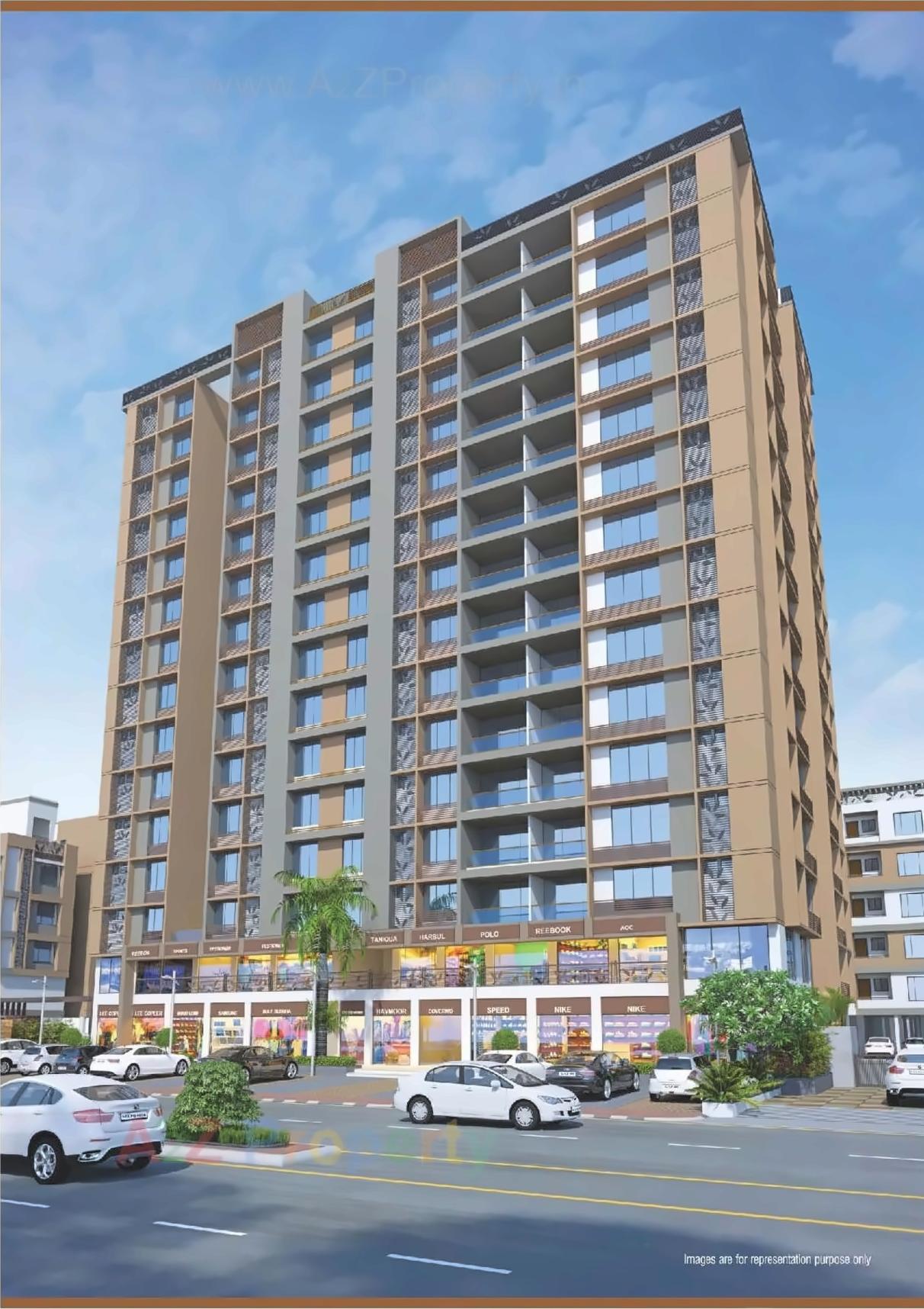 3D Elevation of real estate project Shayona Aagman Block located at Gota, Ahmedabad, Gujarat